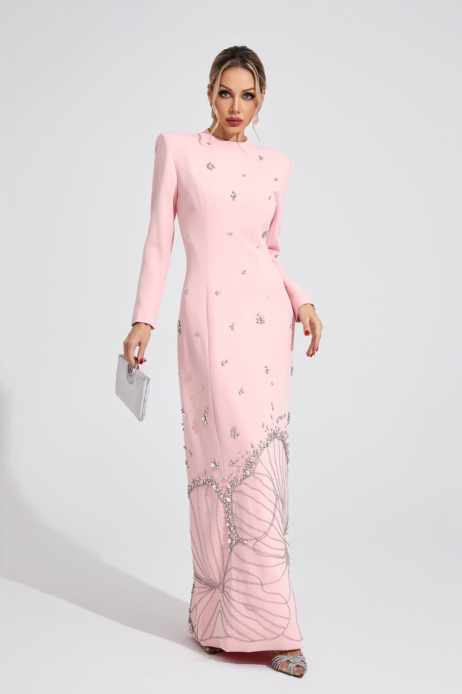Persephone Pink Diamond Maxi Dress