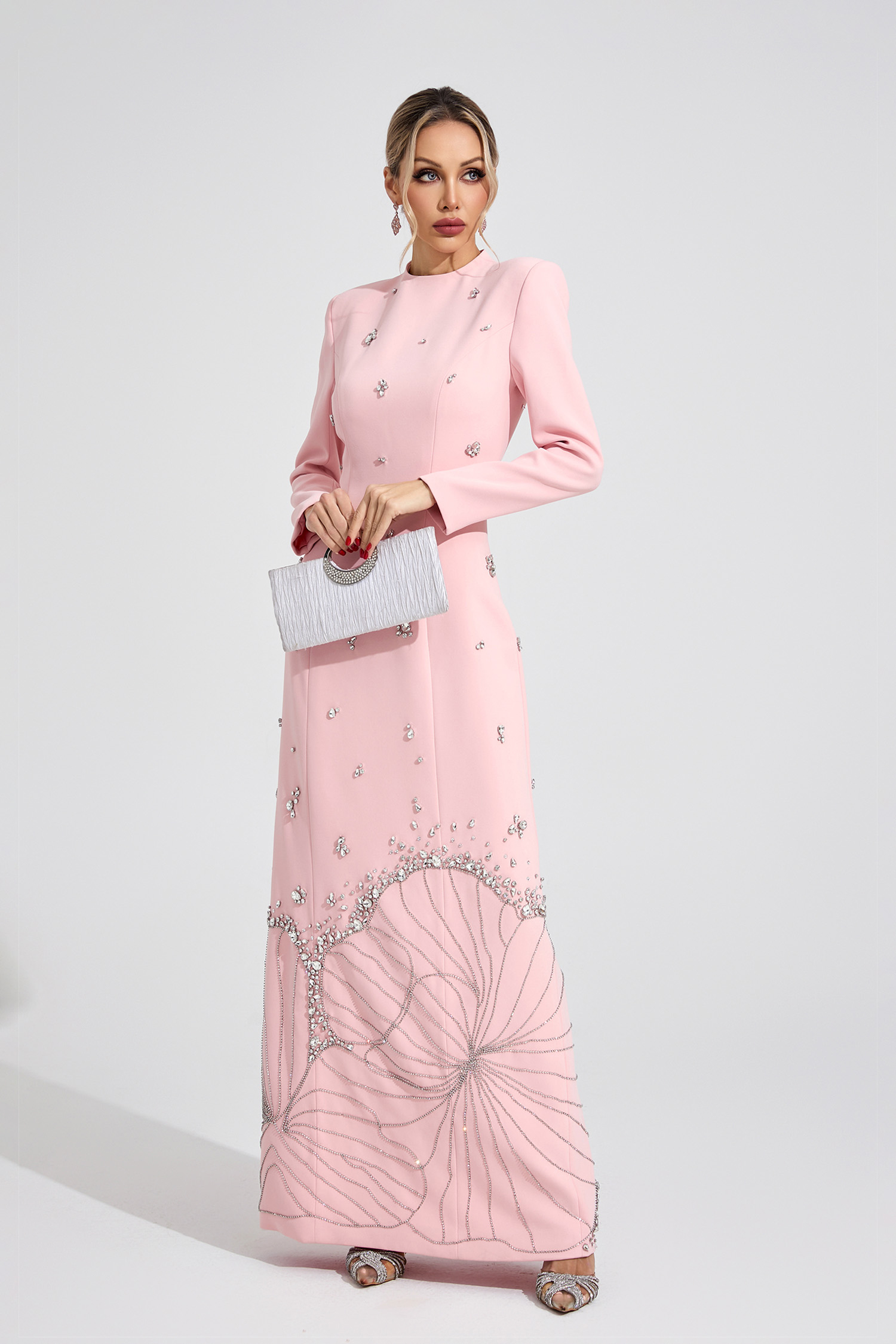 Persephone Pink Diamond Maxi Dress