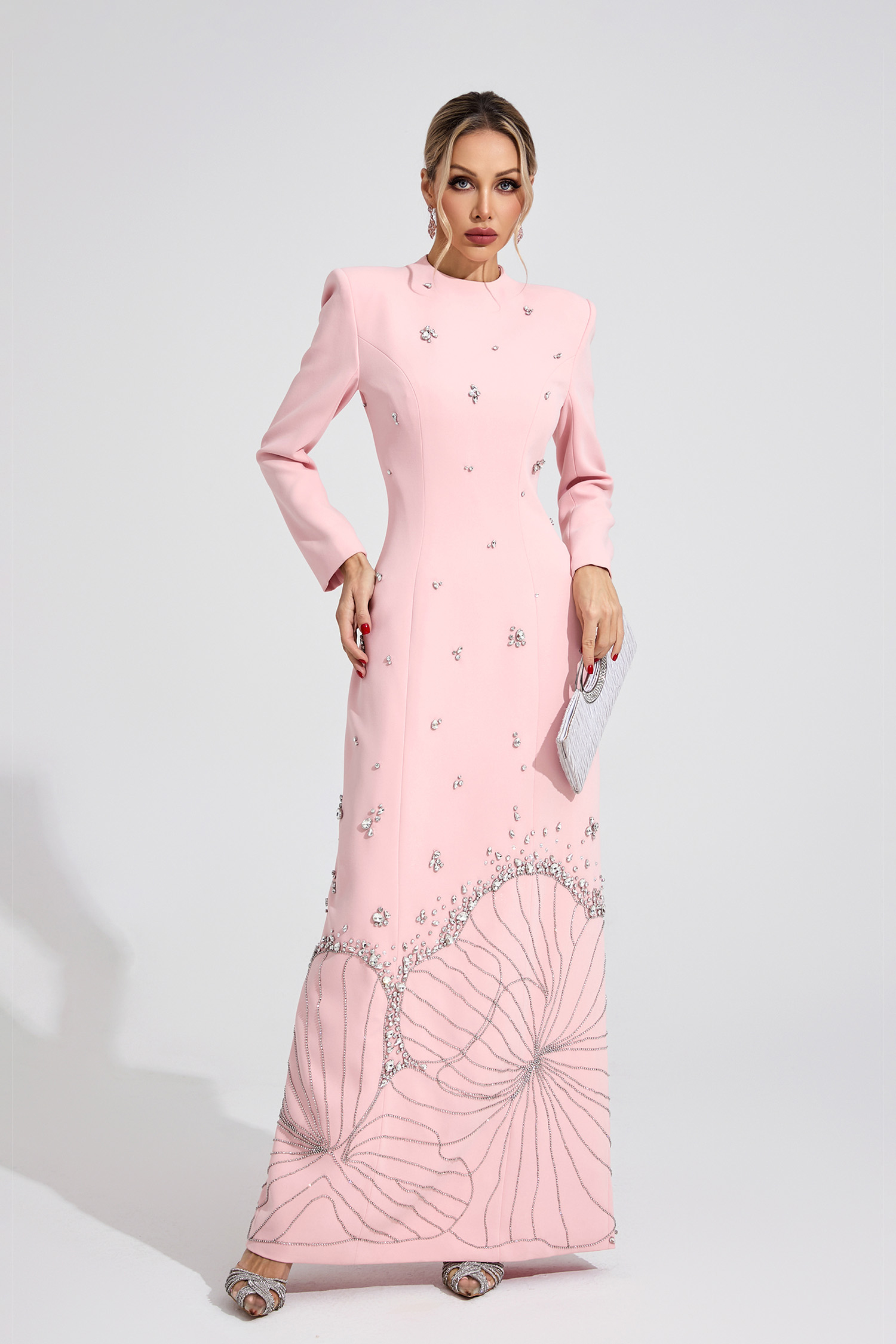 Persephone Pink Diamond Maxi Dress