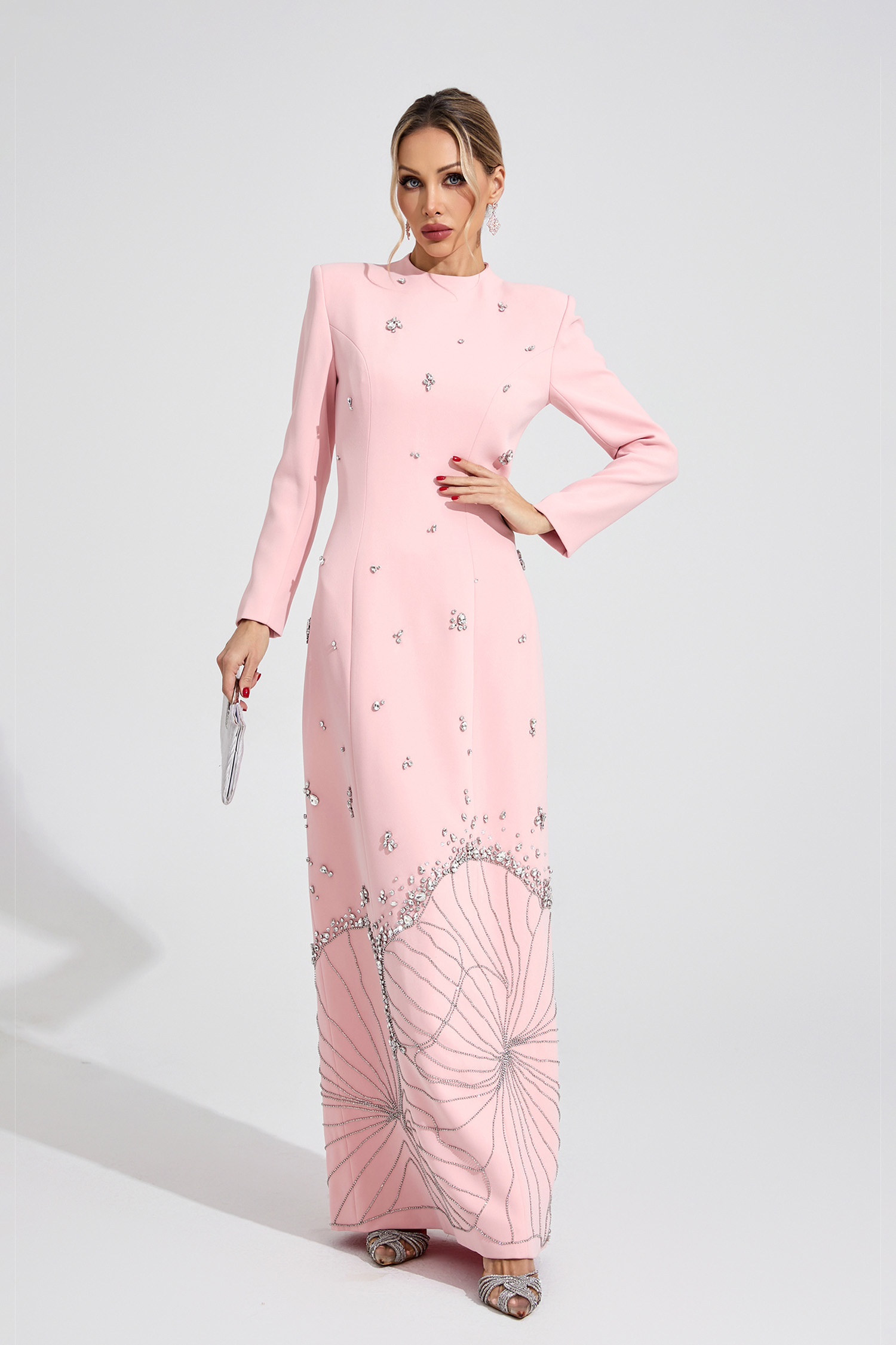 Persephone Pink Diamond Maxi Dress