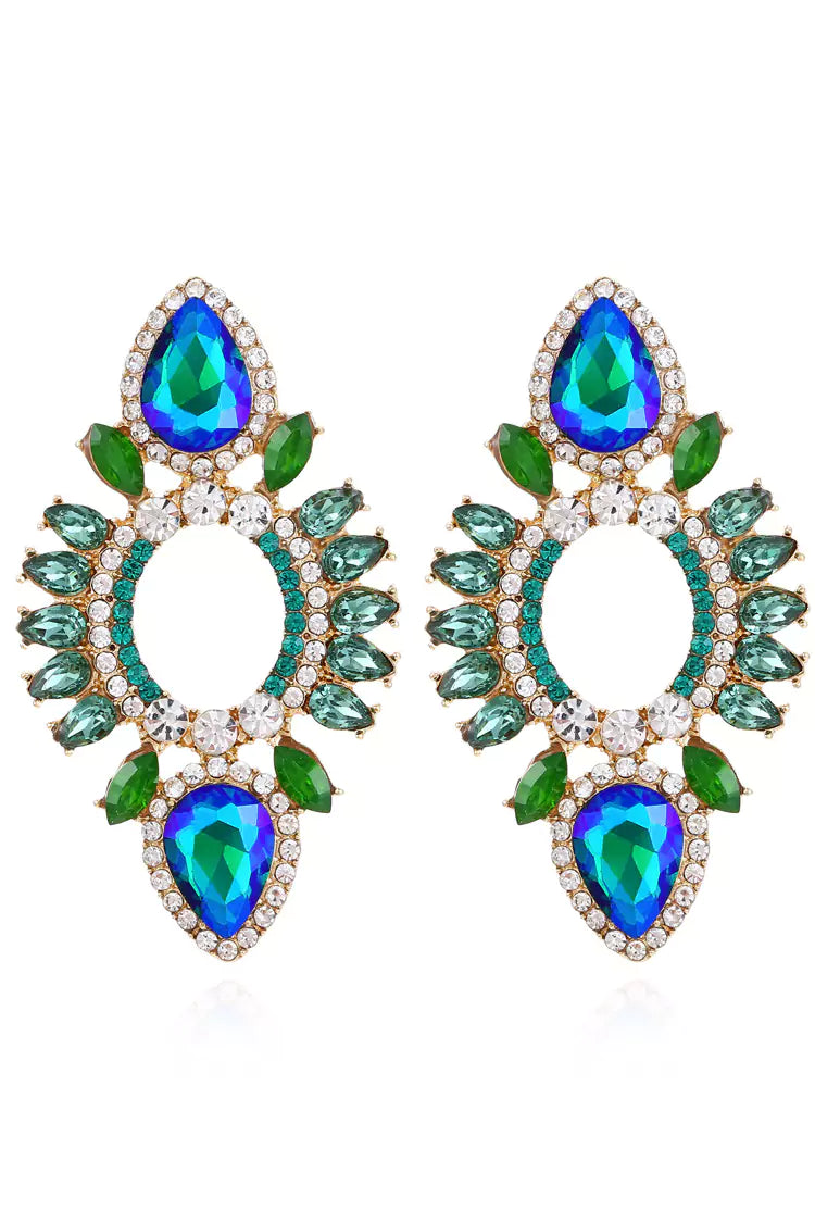 Phoenix Blue Rhinestone Earrings - Catchall