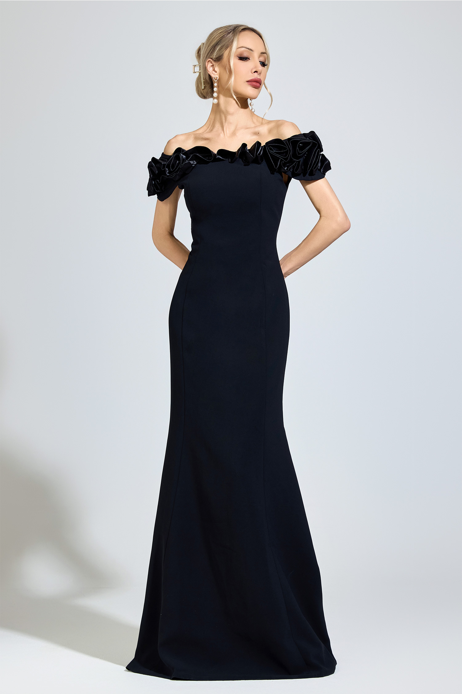 Plath Black Floral  Maxi Dress