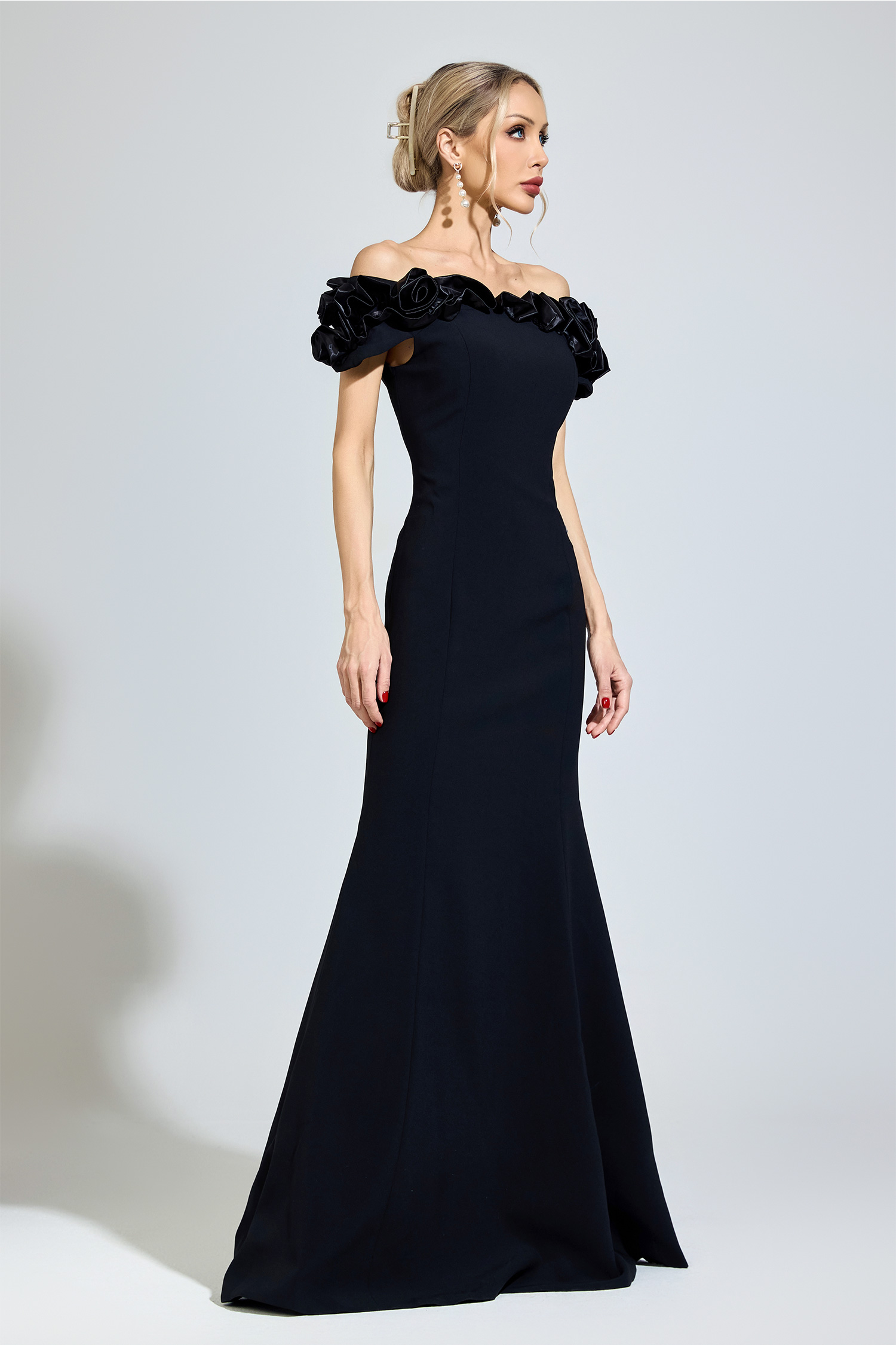 Plath Black Floral  Maxi Dress