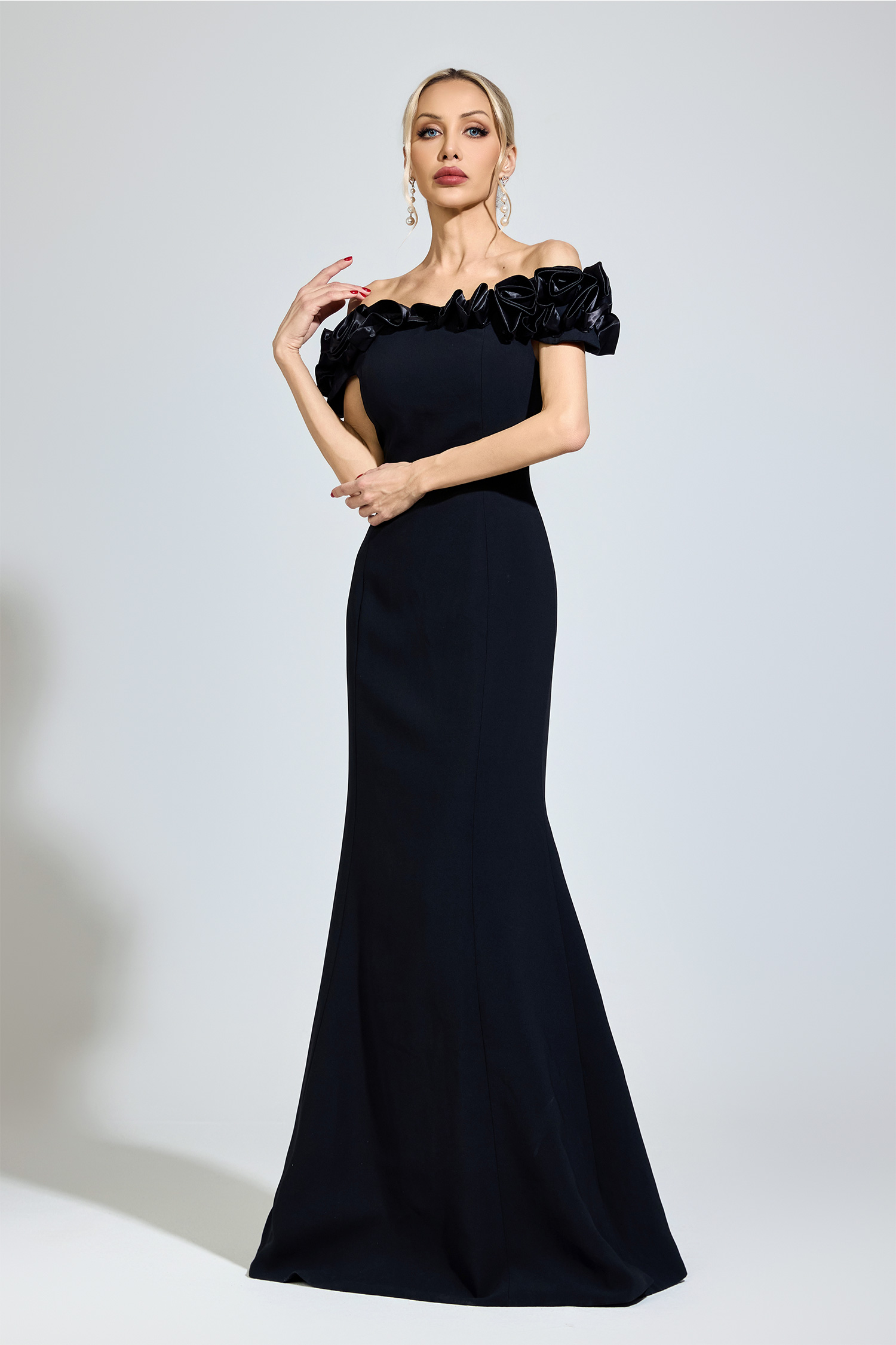 Plath Black Floral  Maxi Dress