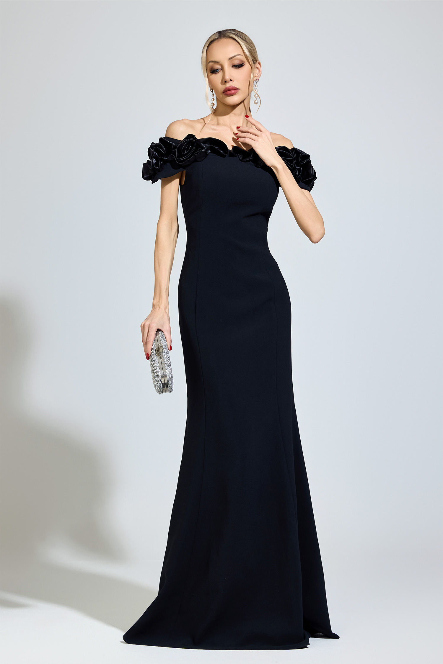 Plath Black Floral  Maxi Dress