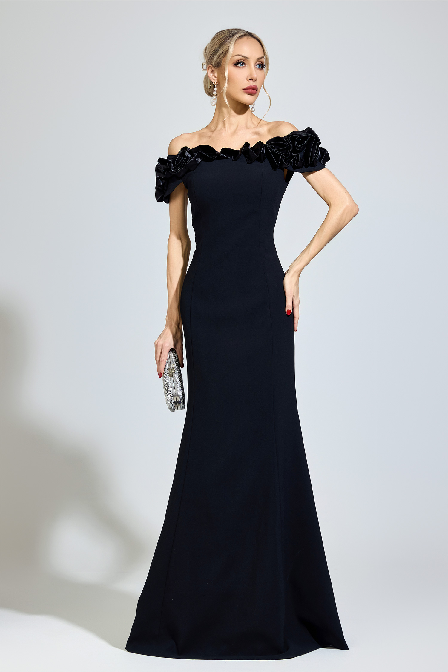 Plath Black Floral  Maxi Dress