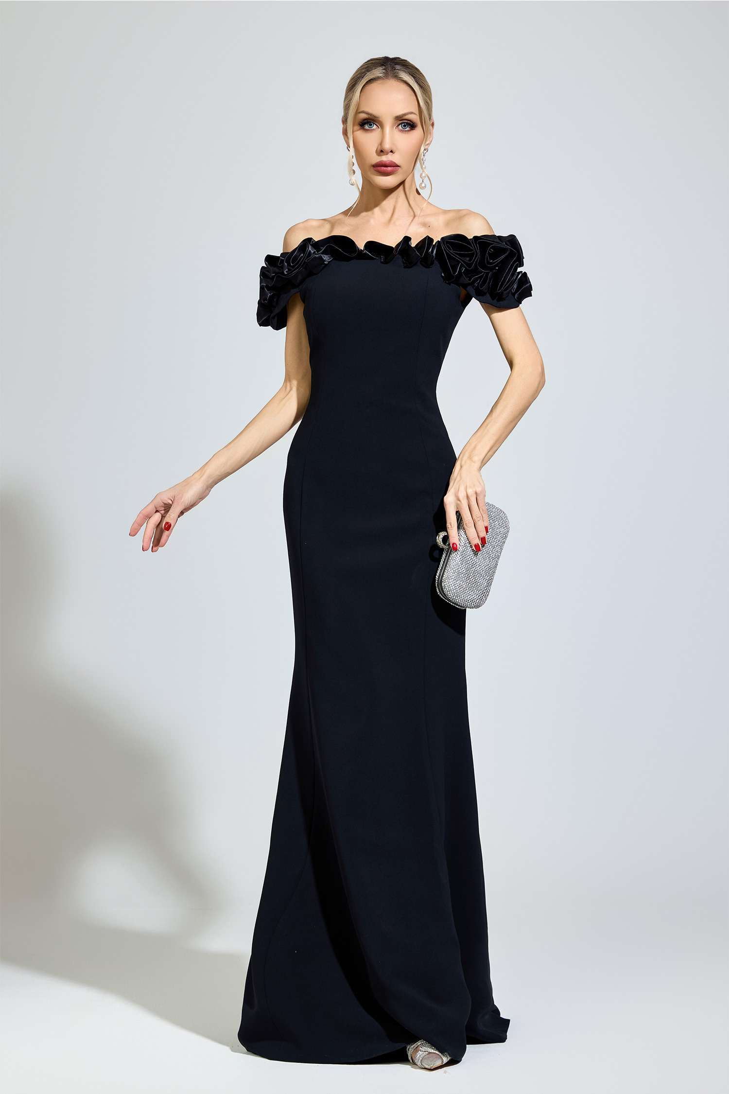 Plath Black Floral  Maxi Dress