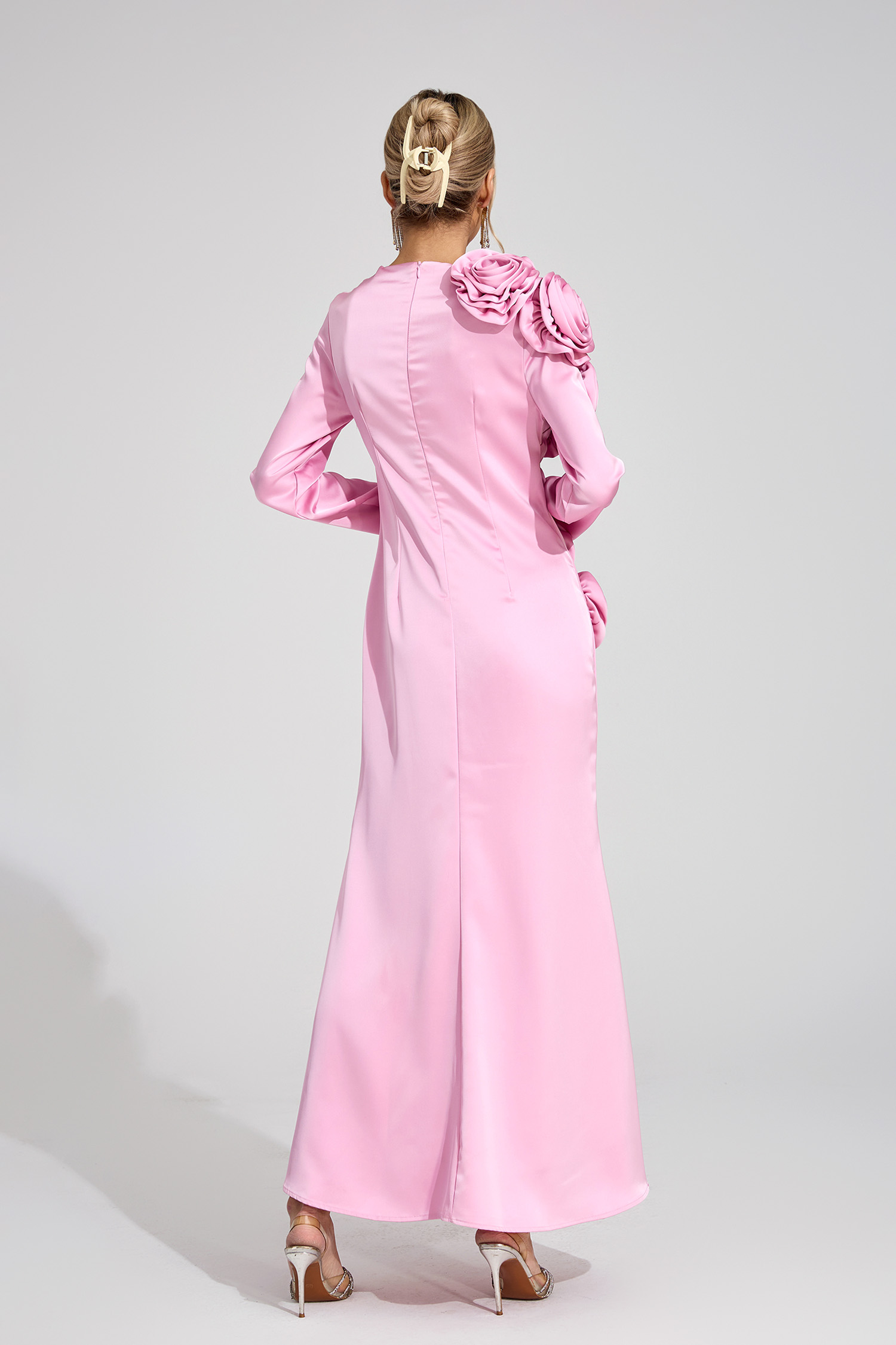 Plex Pink Floral Maxi Dress