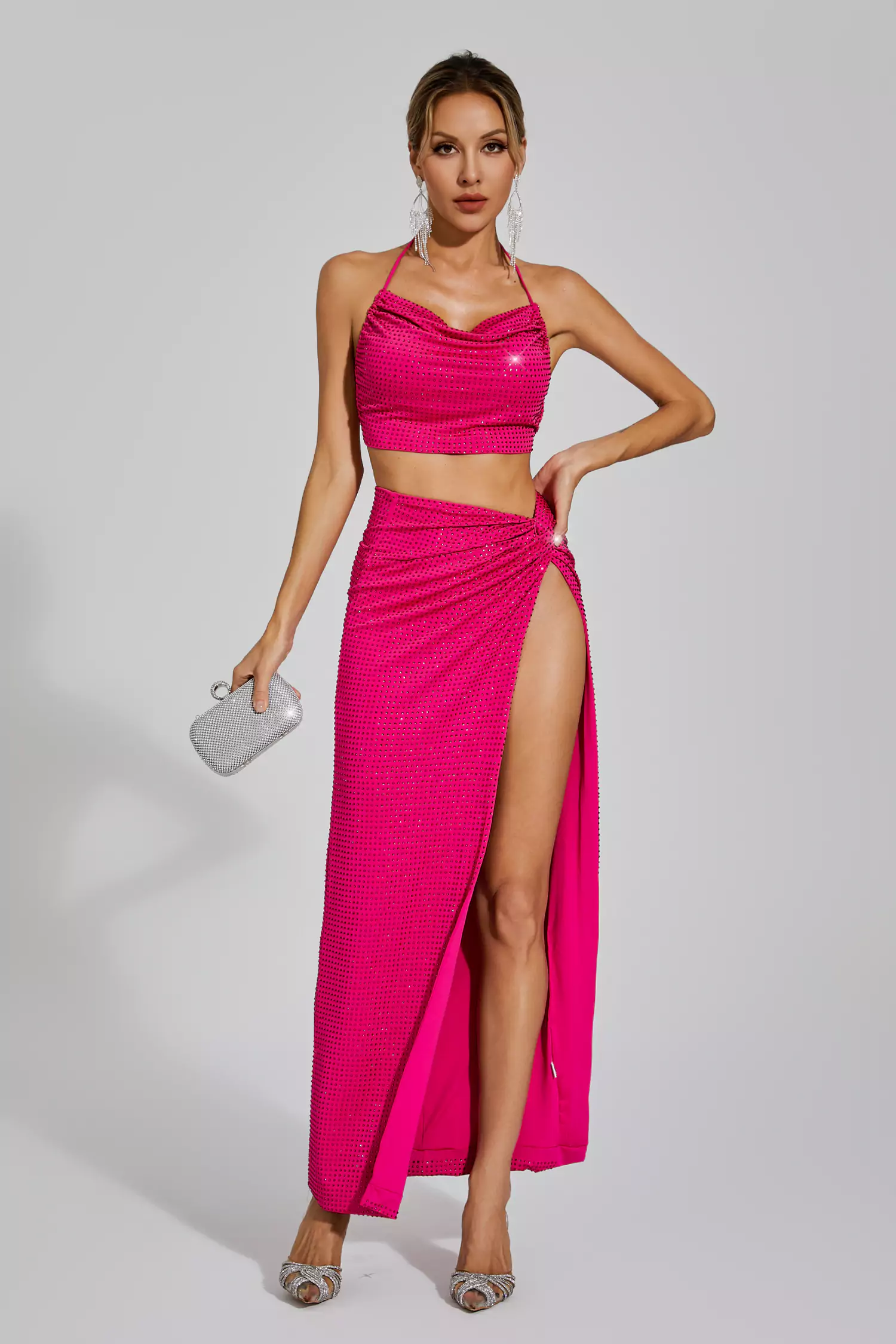 Potter Rose Red Halter Top Set-CATCHALL