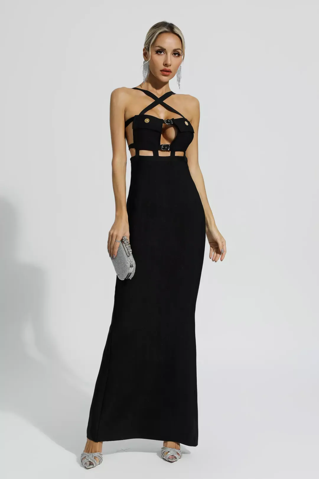 Aleah Rose Red Halterneck Bandage Dress main image 0