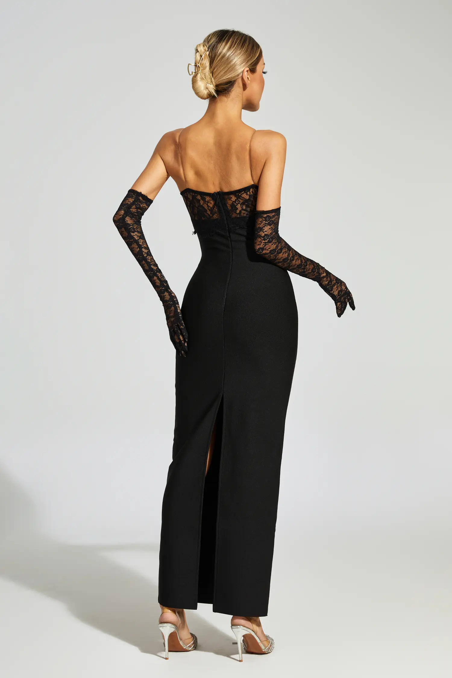 Pritt Black Off Shoulder Bandage Dress-CATCHALL