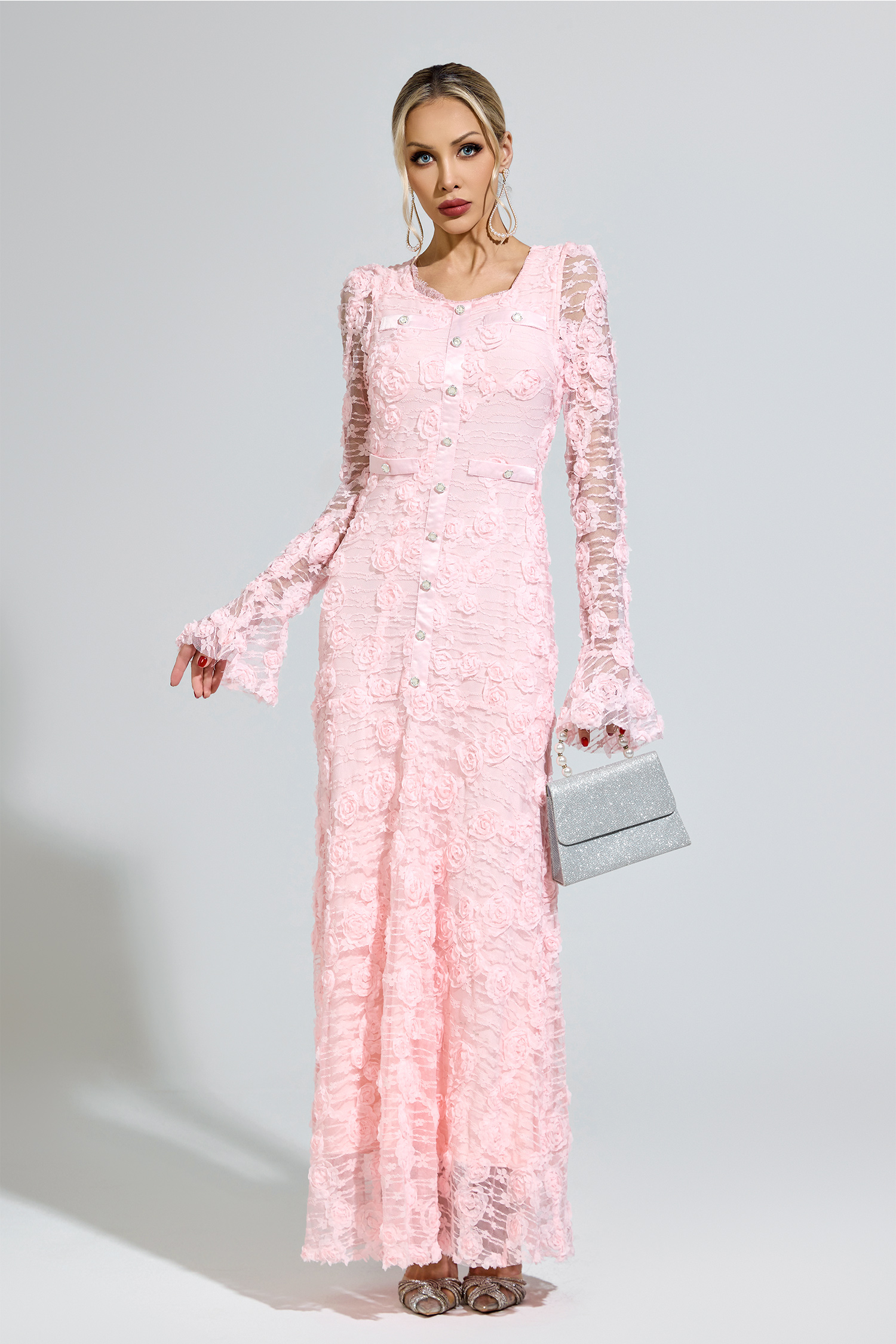 Protagoras Pink Mermaid Formal Dress