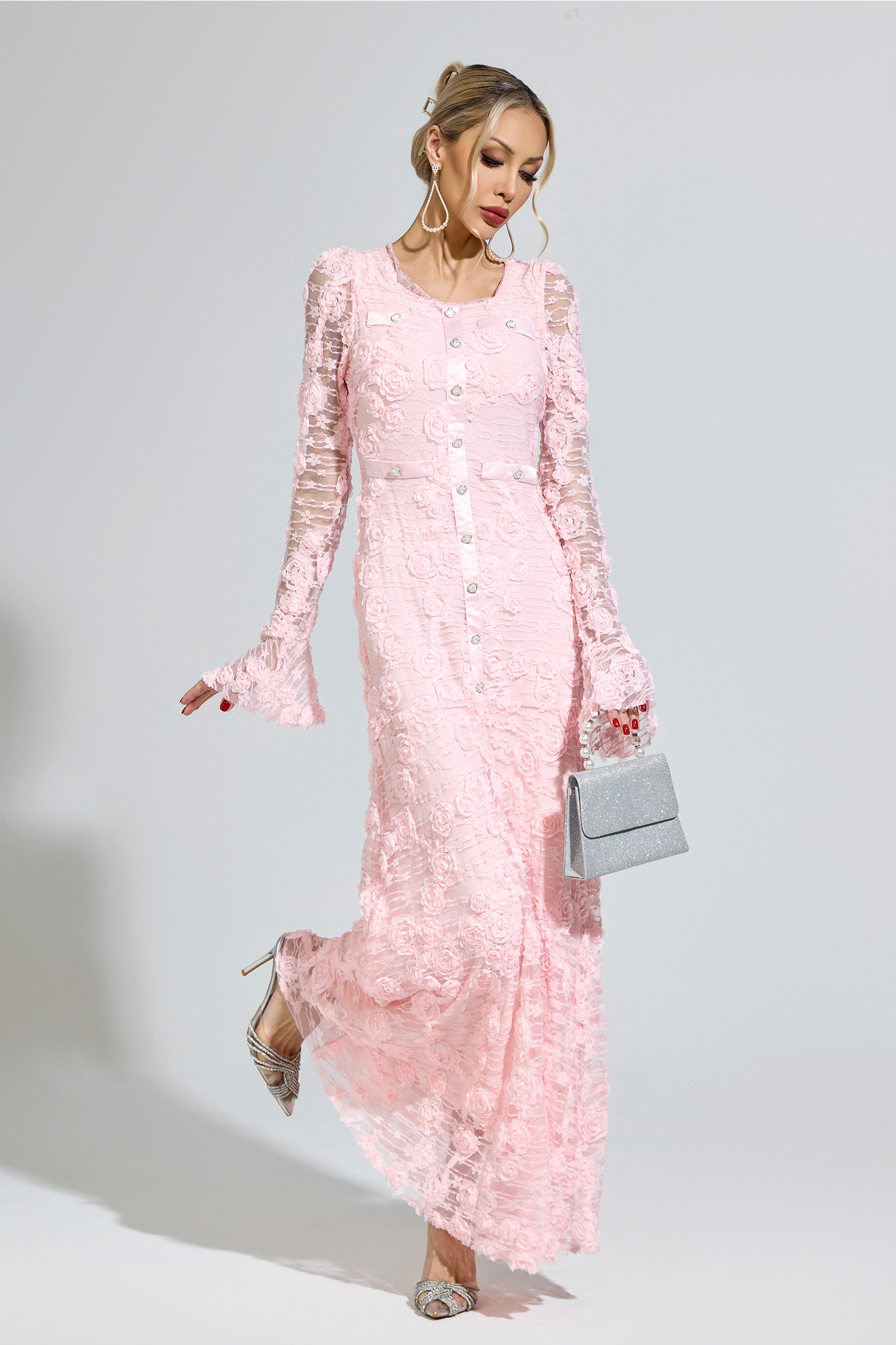 Protagoras Pink Mermaid Formal Dress
