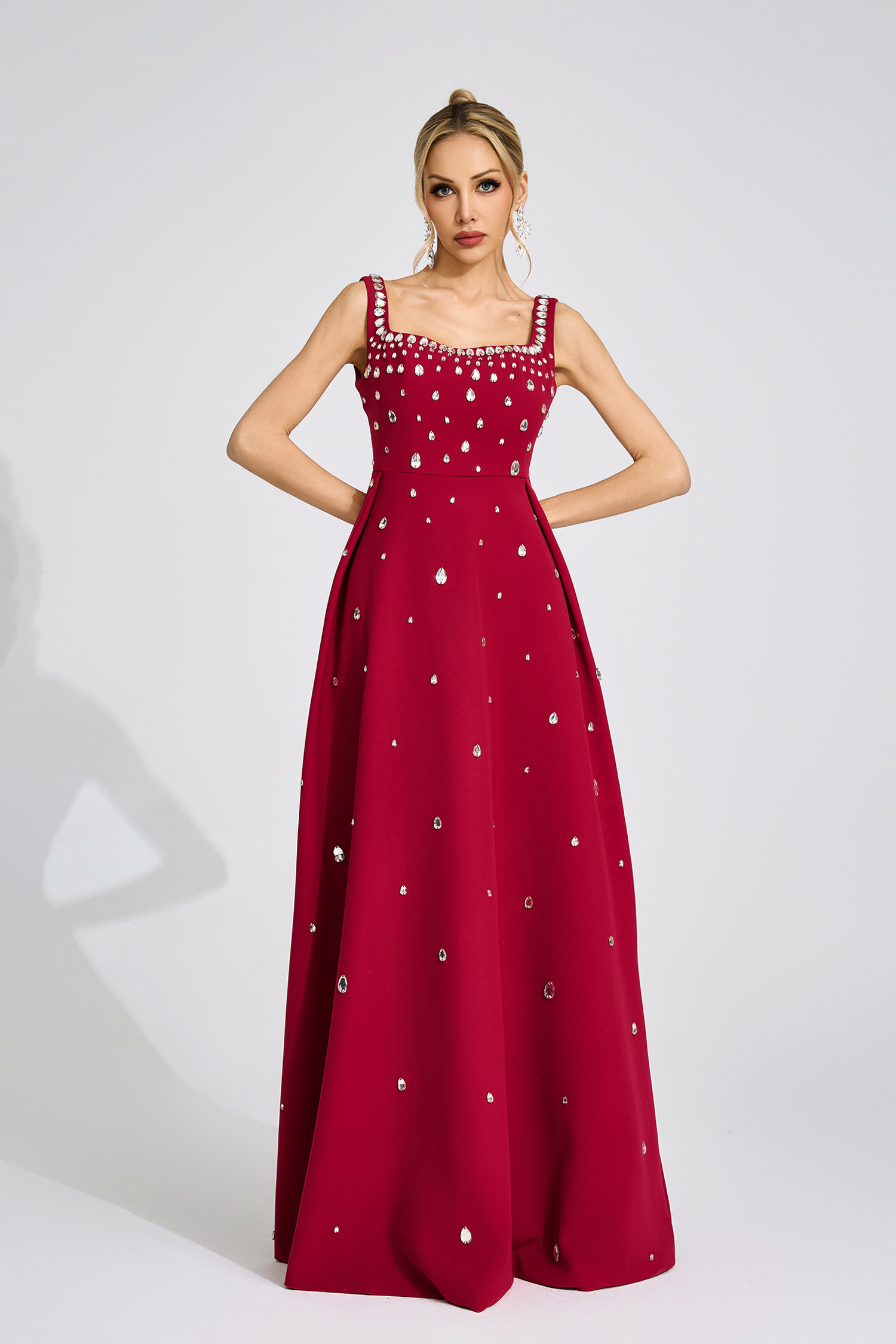 Quinn Red Diamond Maxi Dress