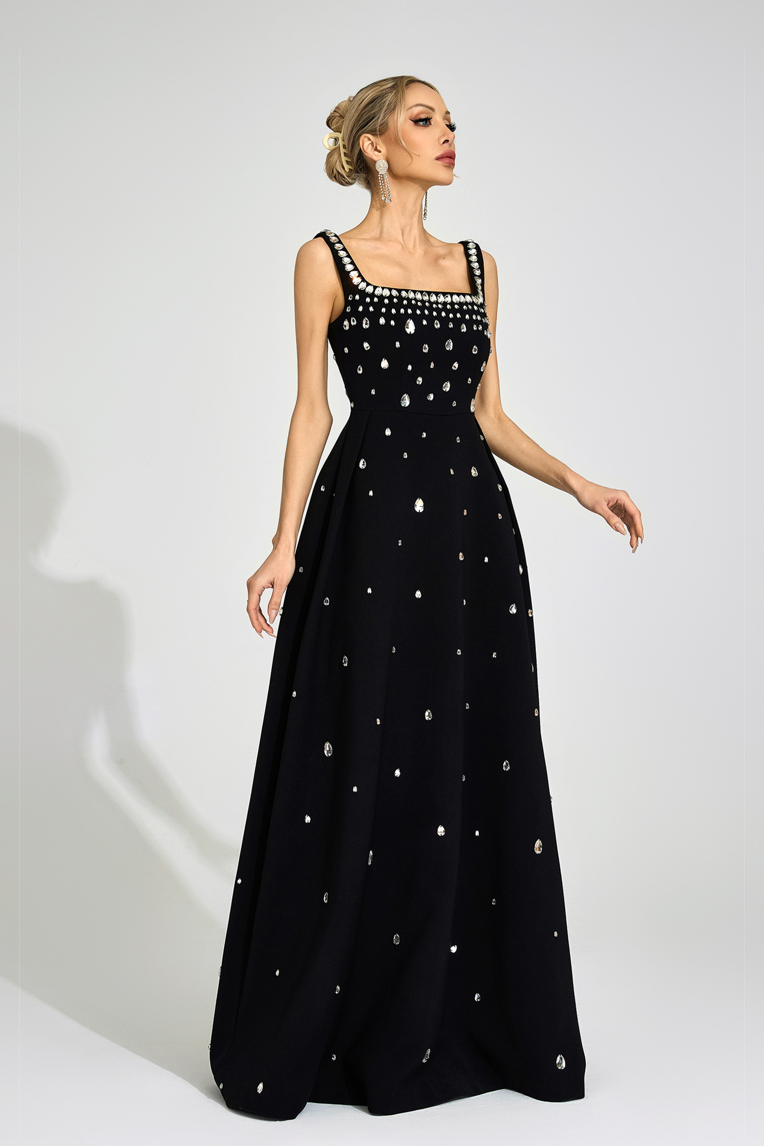 Quinn  Black Diamond Maxi Dress