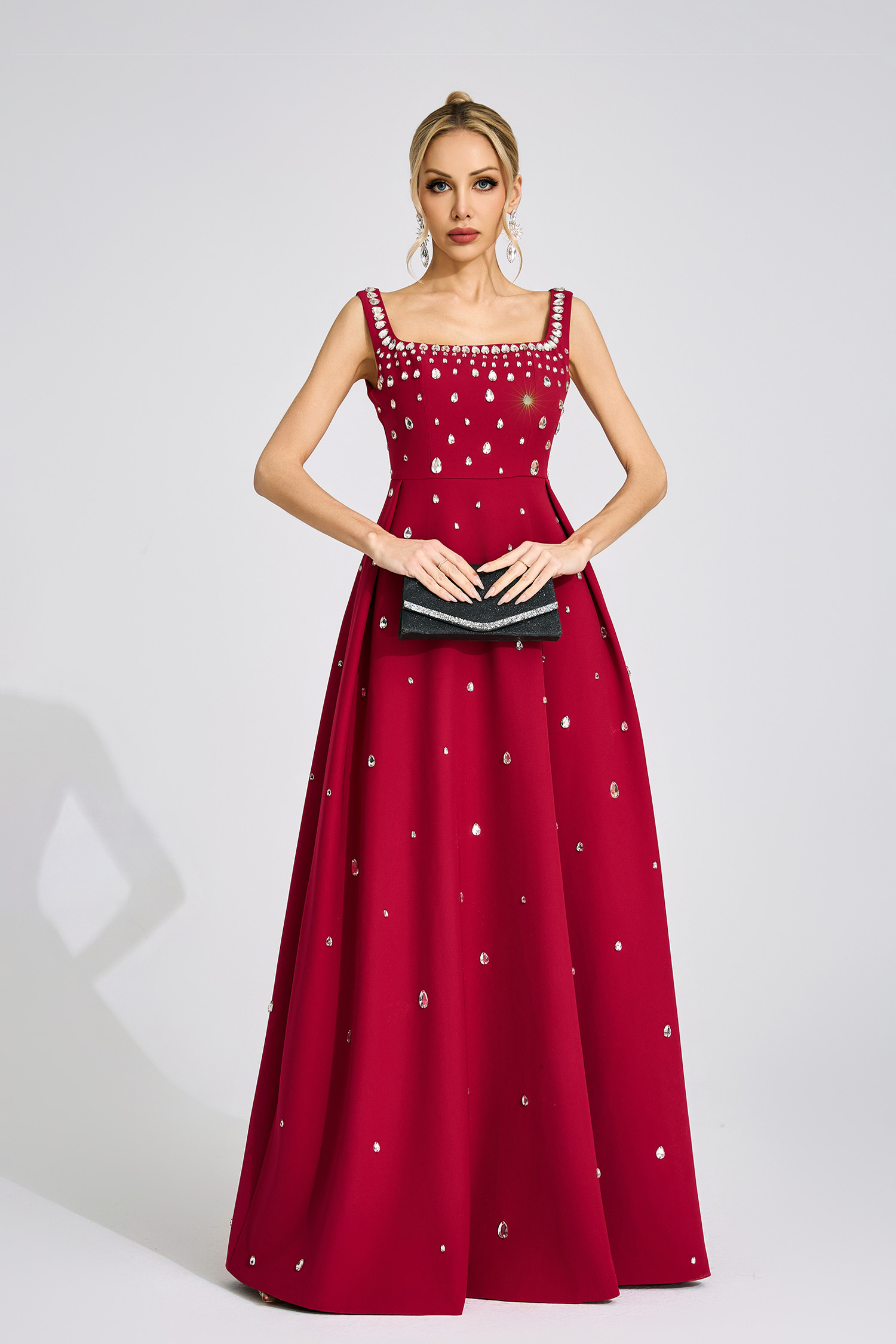 Quinn Red Diamond Maxi Dress