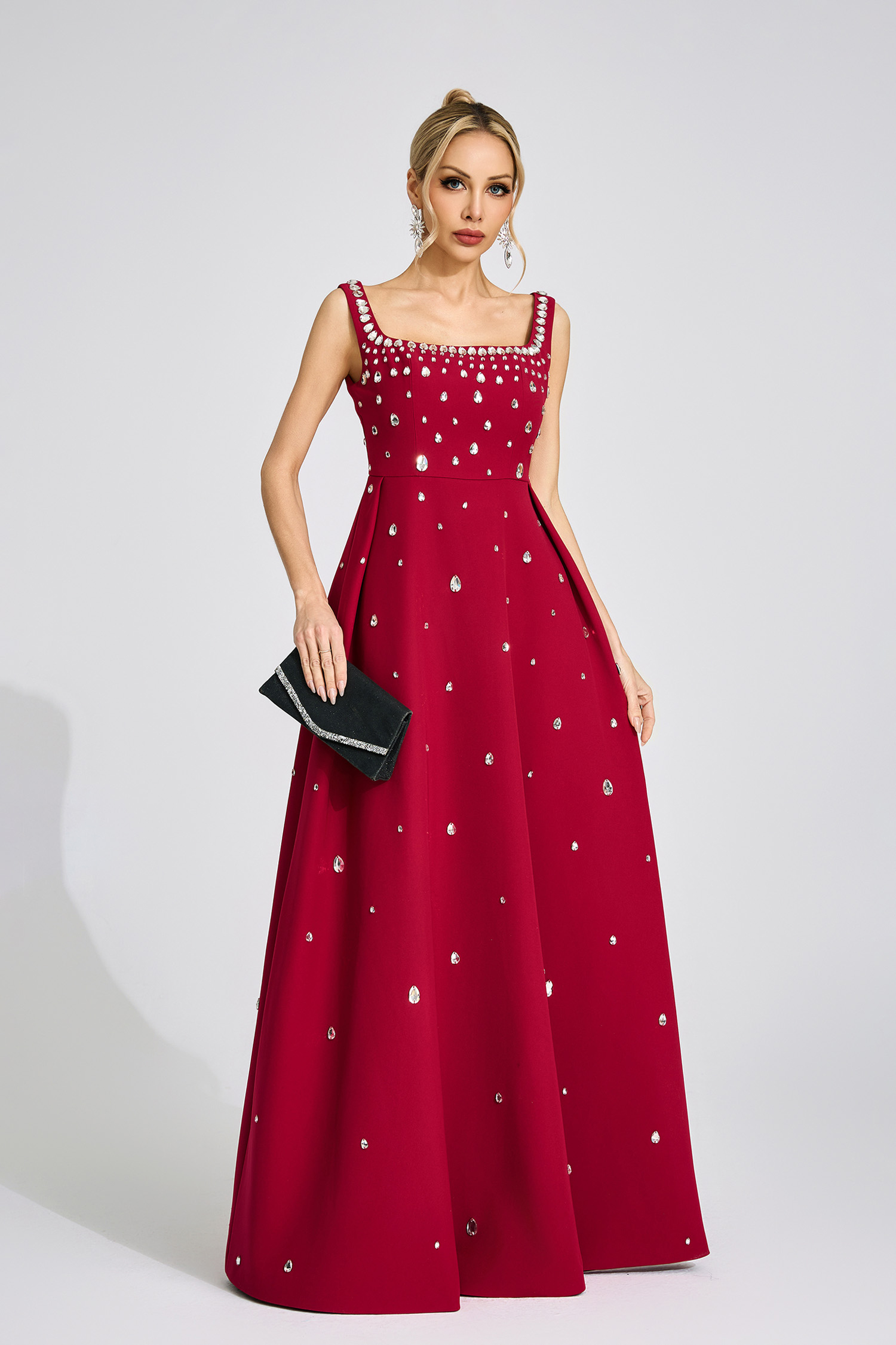 Quinn Red Diamond Maxi Dress