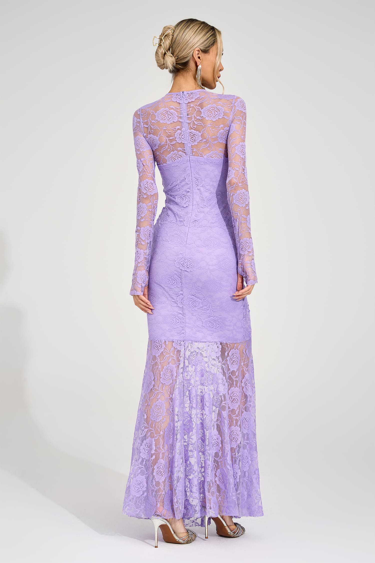 Ragnhild Purple Pleated Maxi Dress