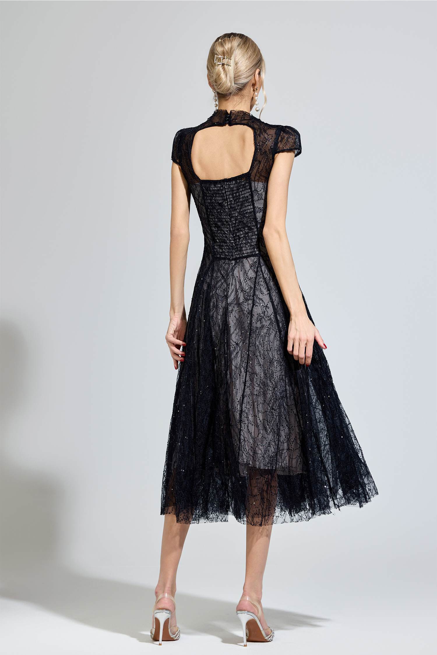 Rawls Black Lace Sequin Dress