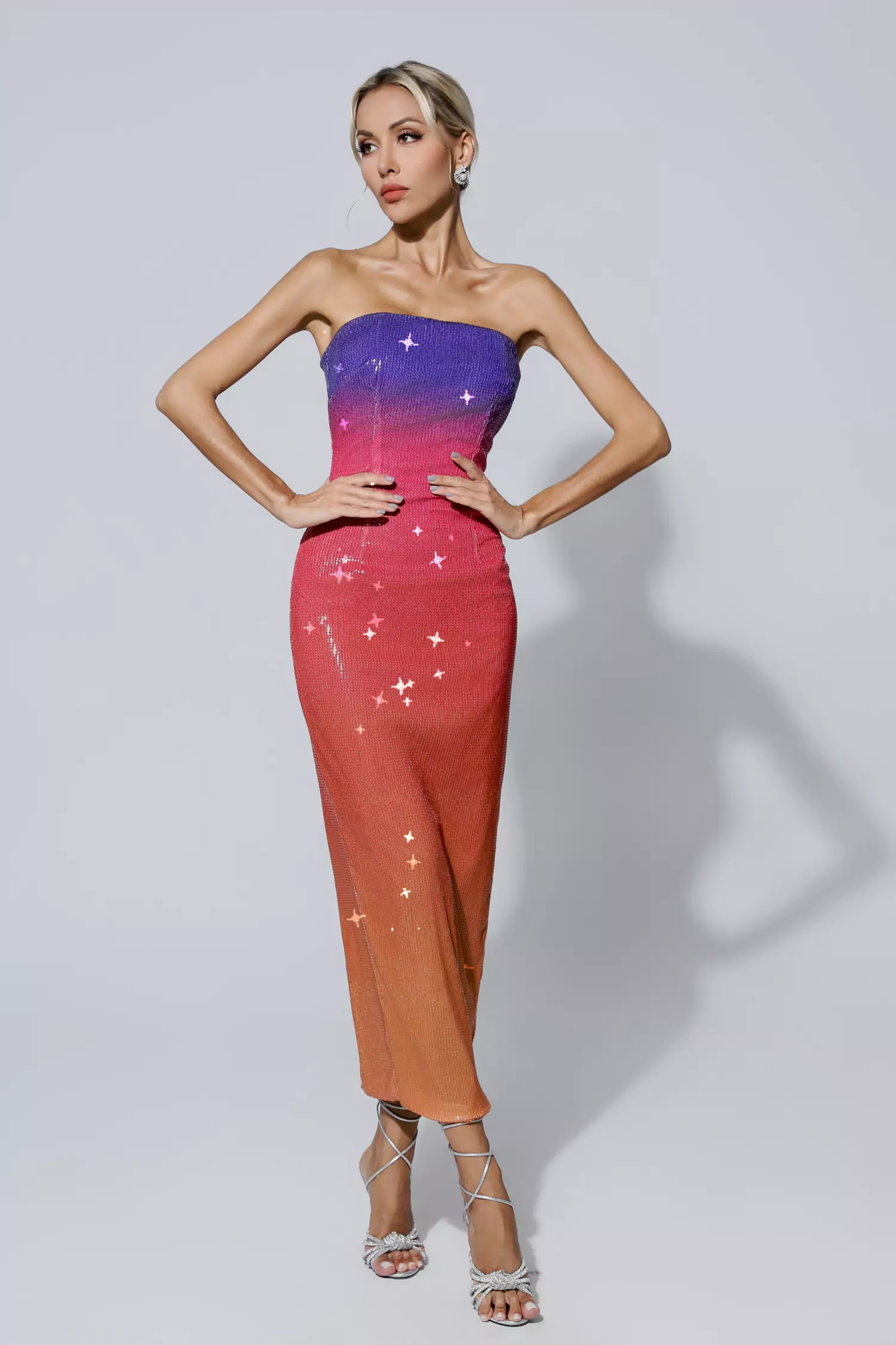 Regina Purple Sequin Bodycon Dress-CATCHALL