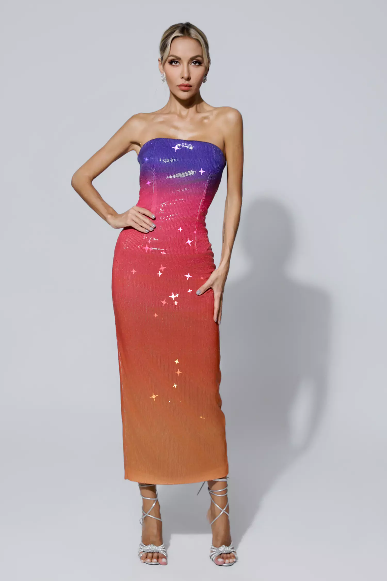 Regina Purple Sequin Bodycon Dress-CATCHALL