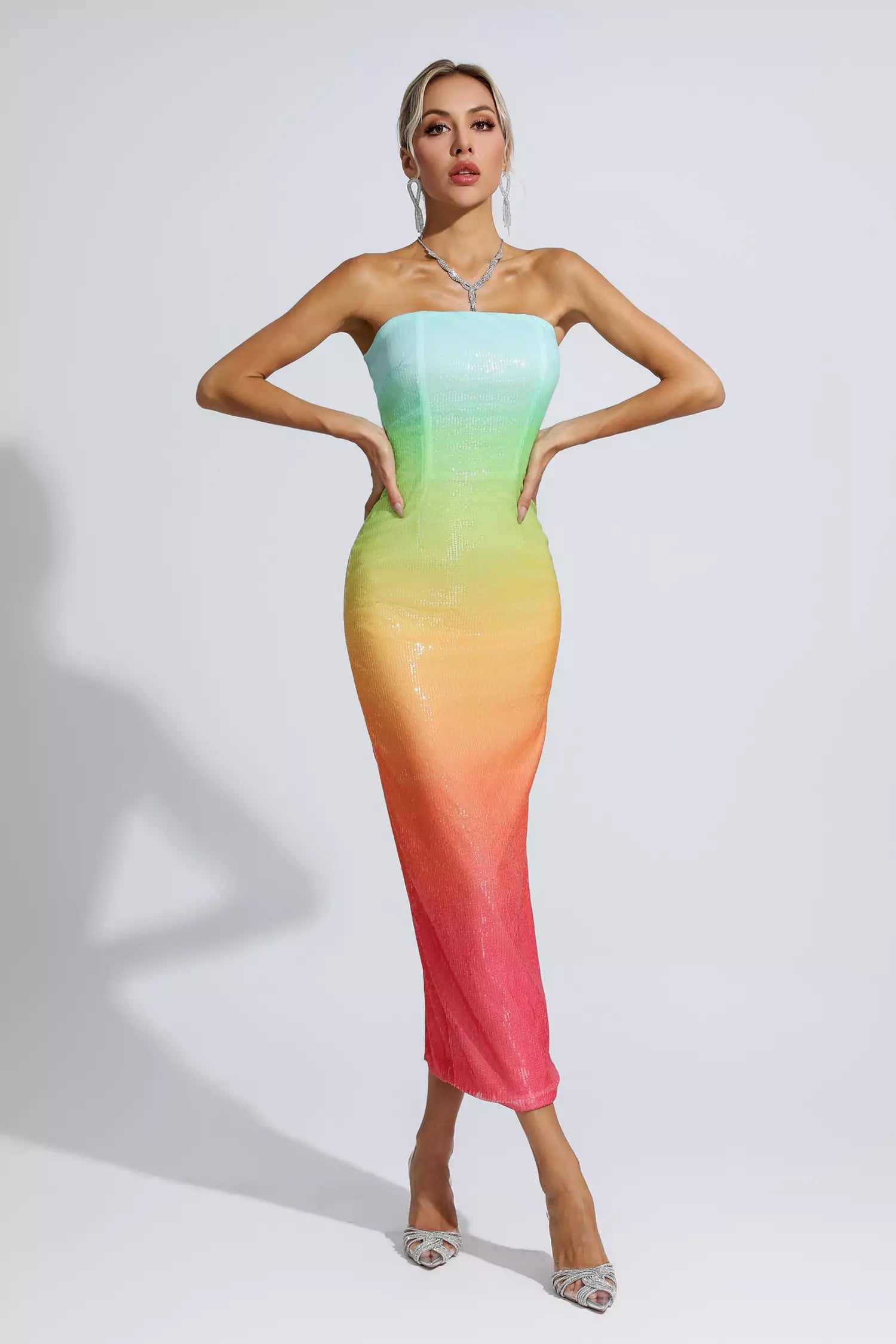 Regina Multicolored Sequin Bodycon Dress