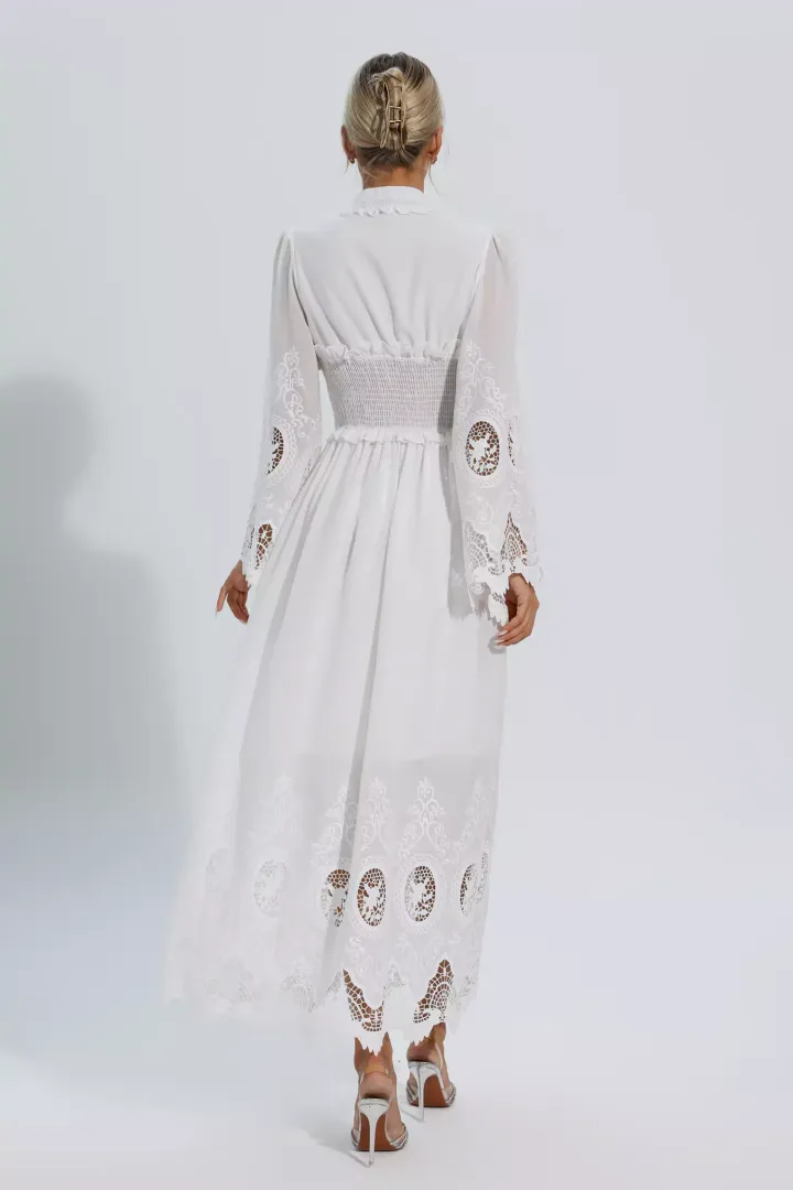 Lexie Long Sleeve Dress - White main image 0