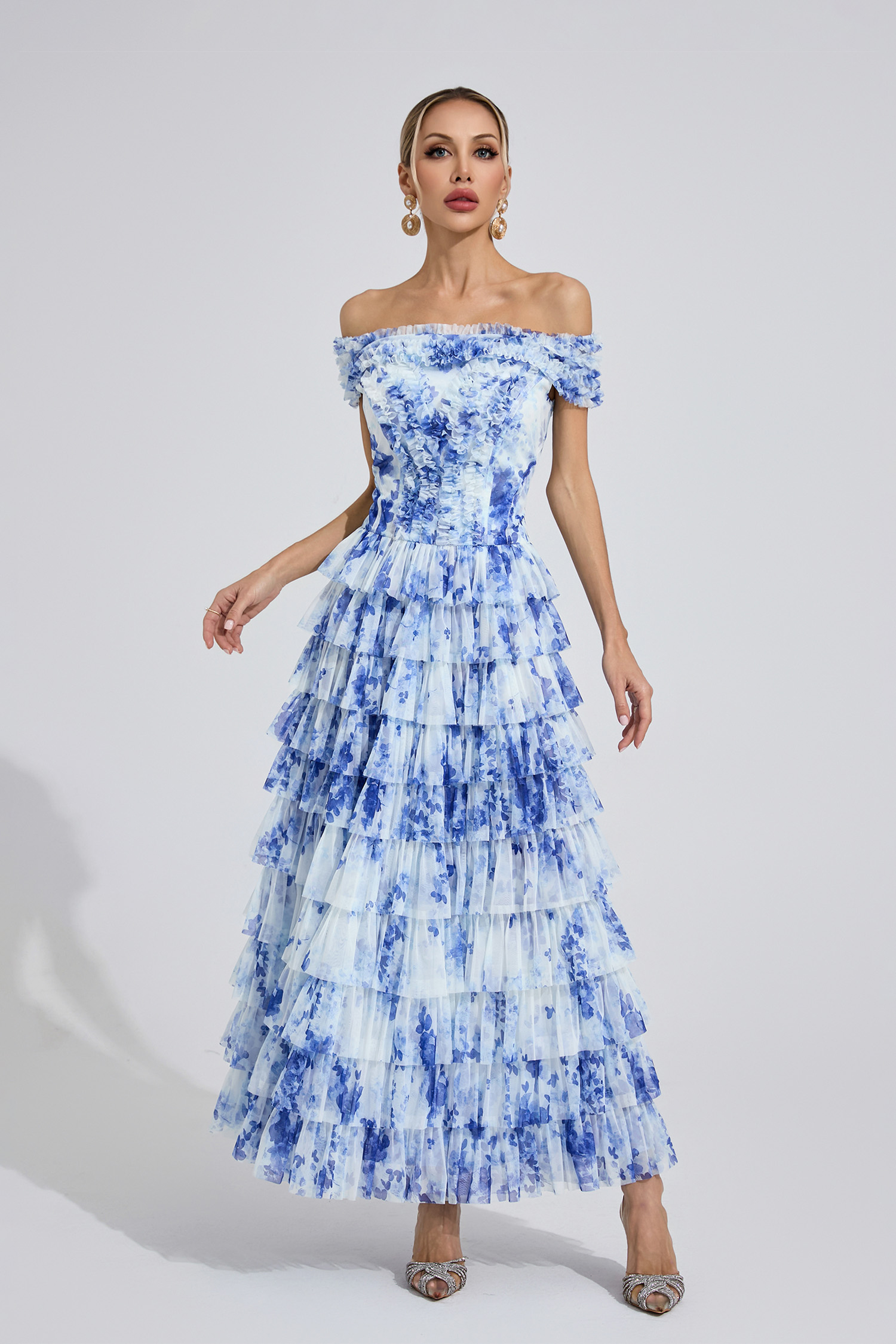 Rhiannon White Floral Maxi Dress