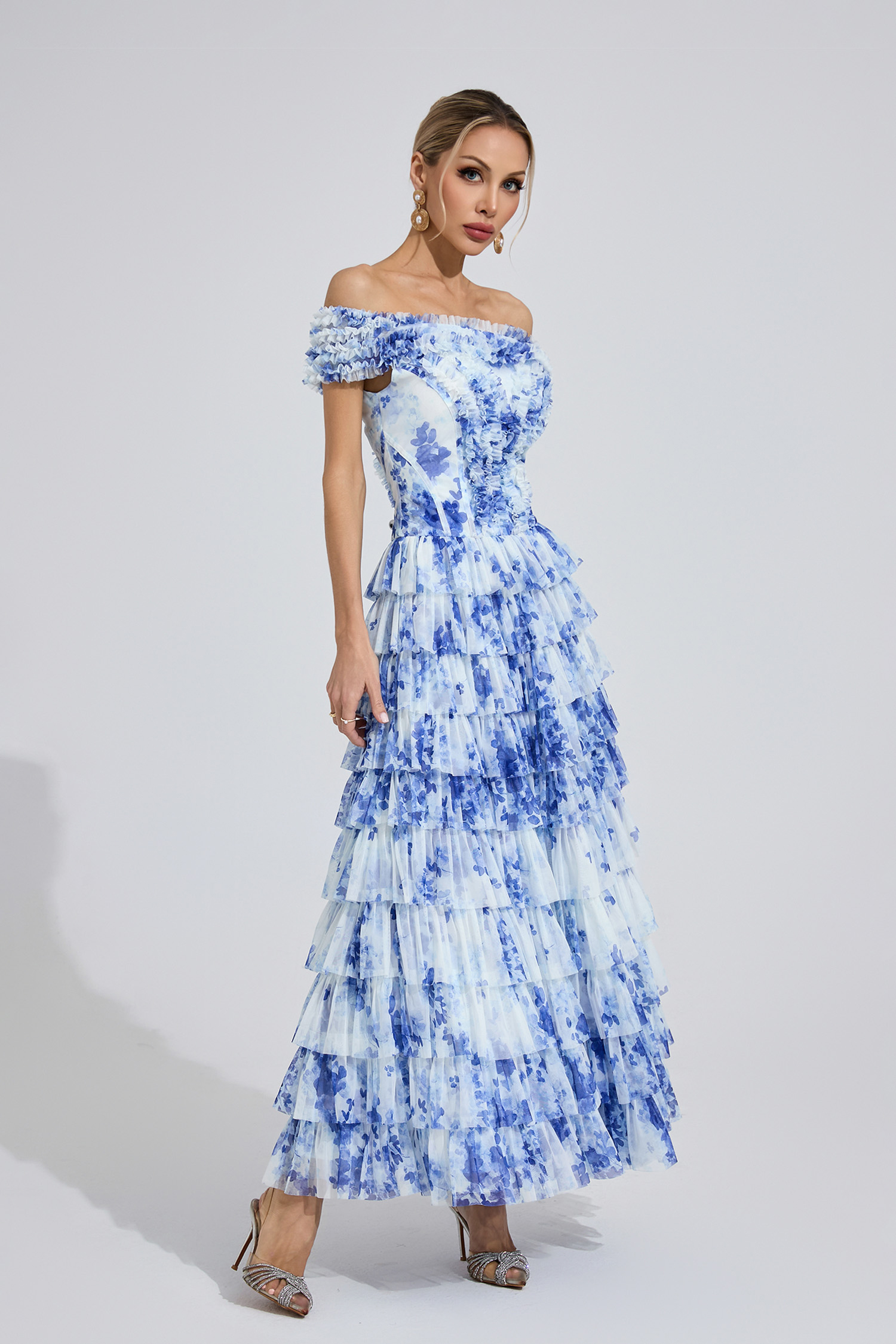 Rhiannon White Floral Maxi Dress