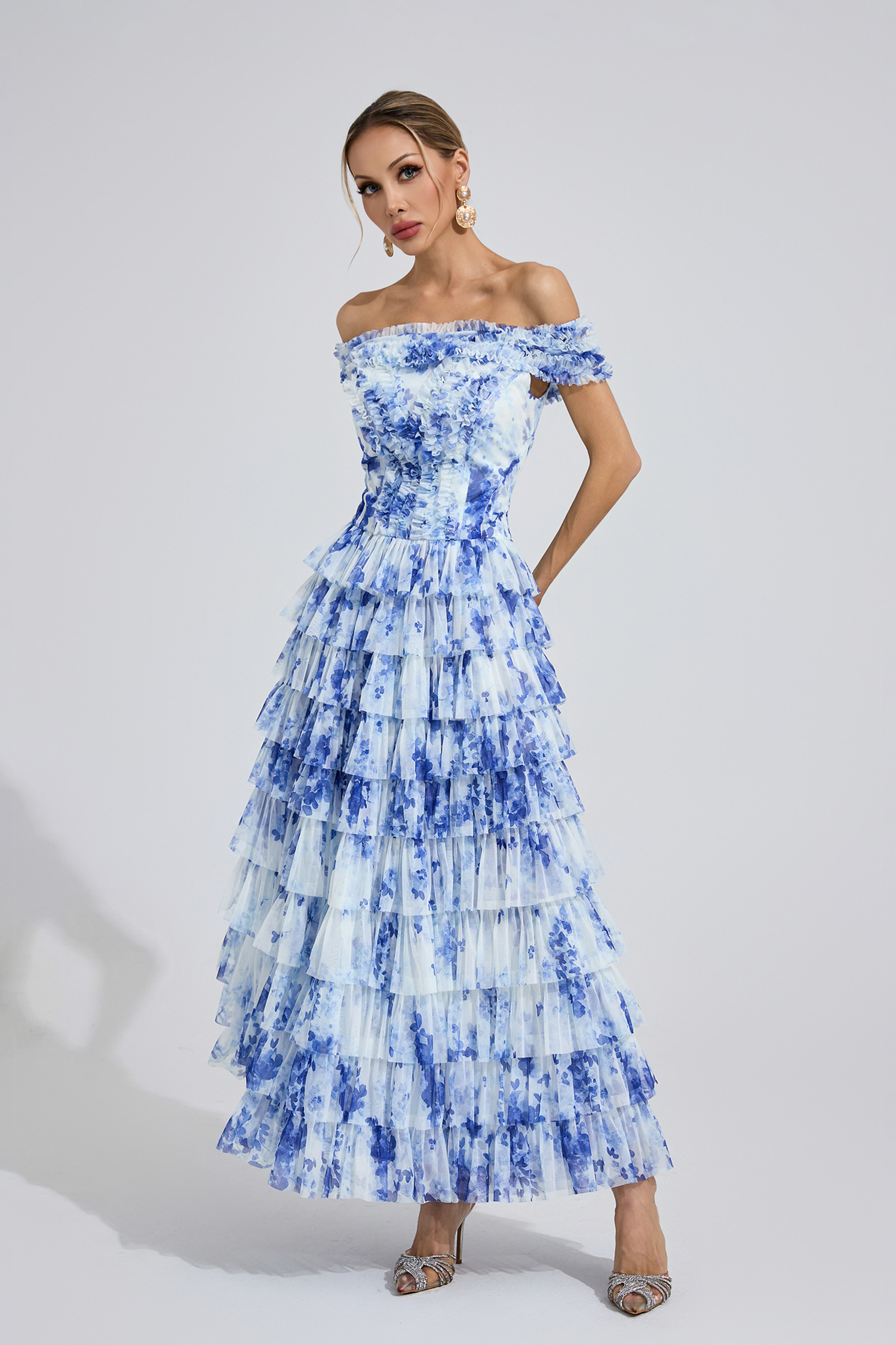 Rhiannon White Floral Maxi Dress