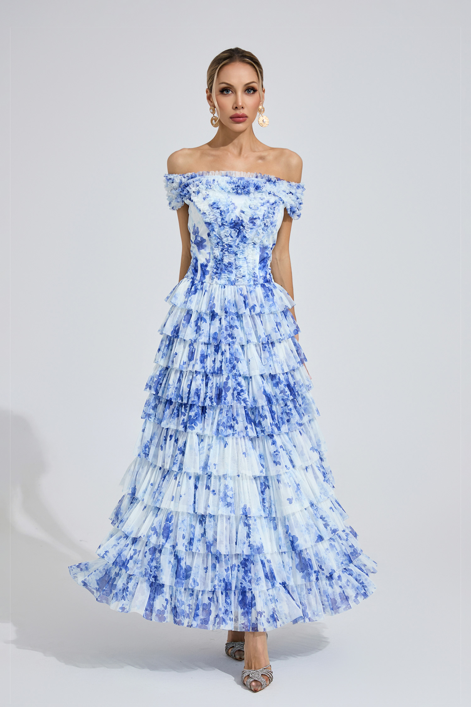 Rhiannon White Floral Maxi Dress