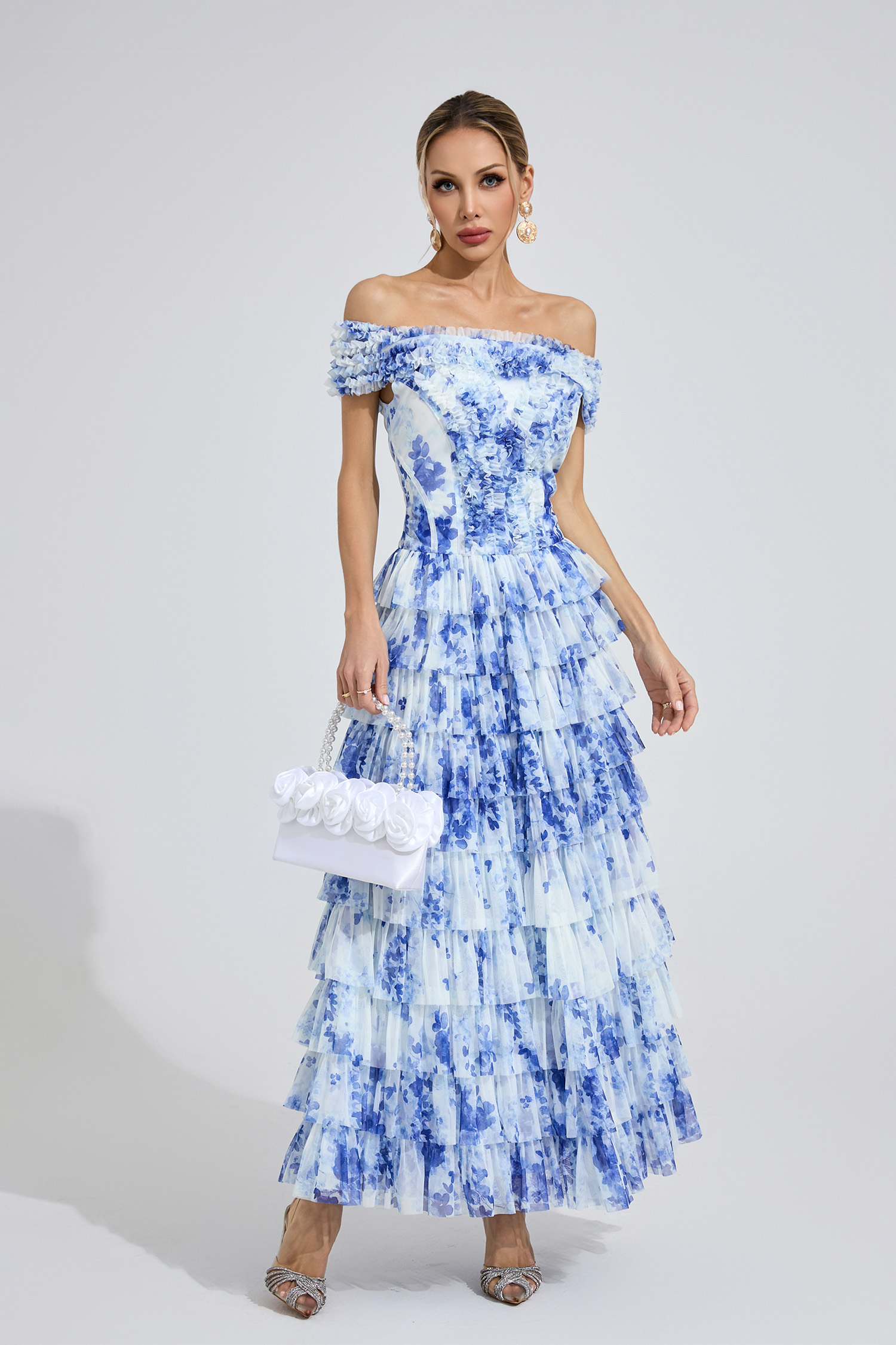 Rhiannon White Floral Maxi Dress