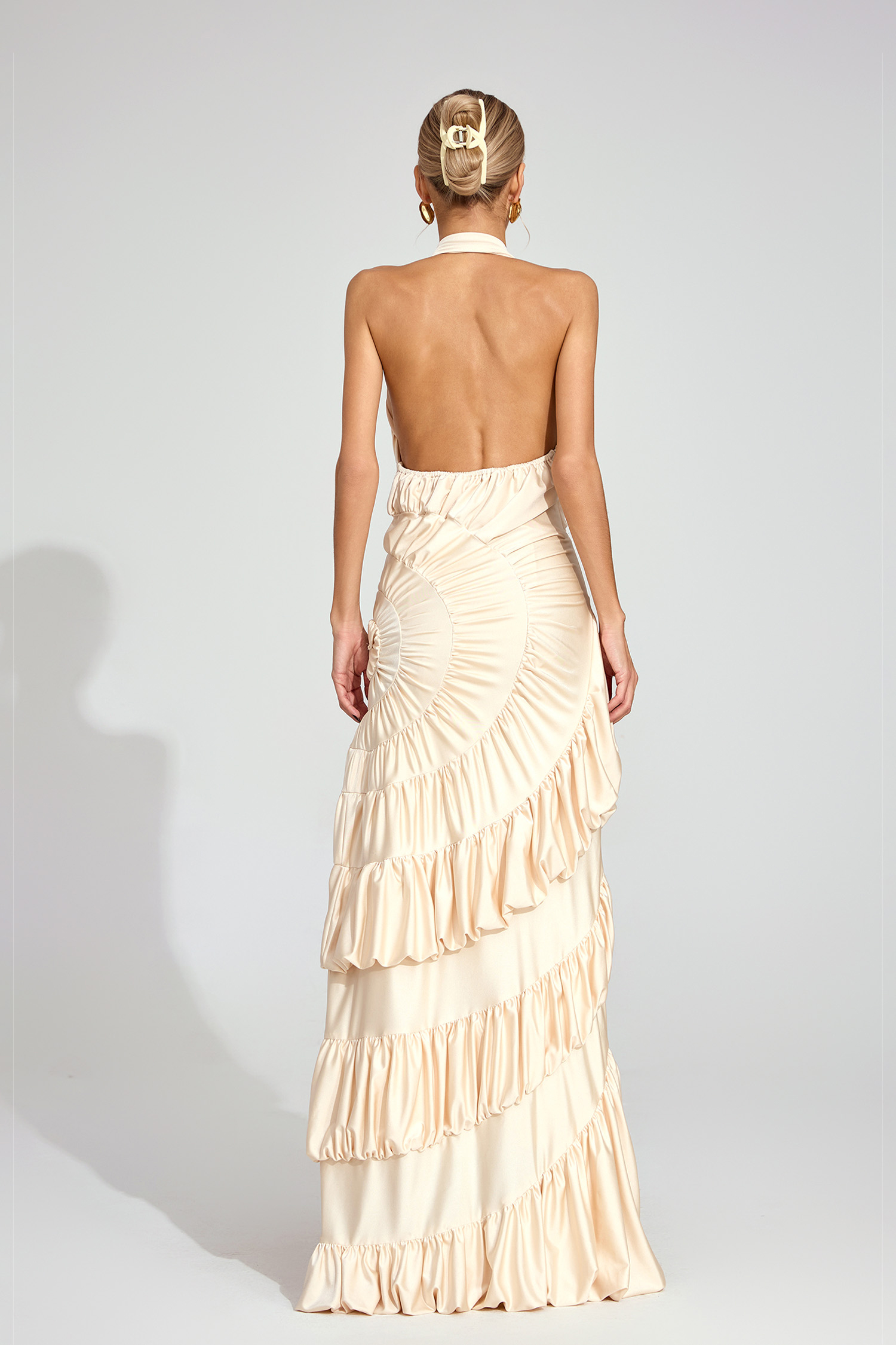 Romilly Apricot Mermaid Maxi Dress