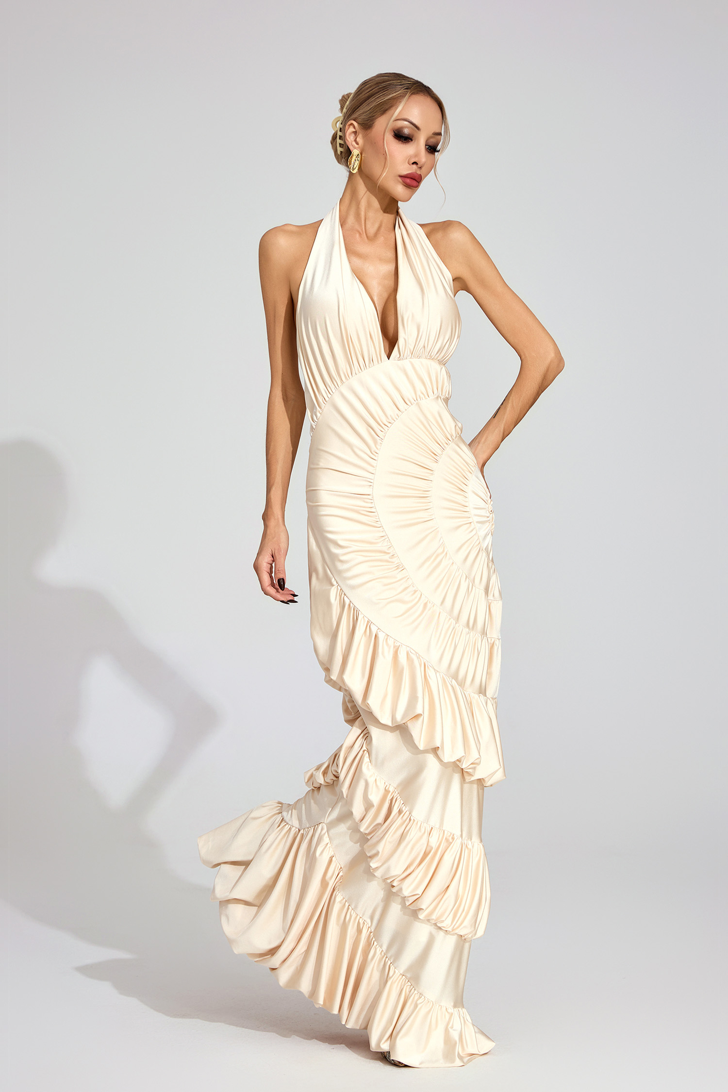 Romilly Apricot Mermaid Maxi Dress – CATCHALL
