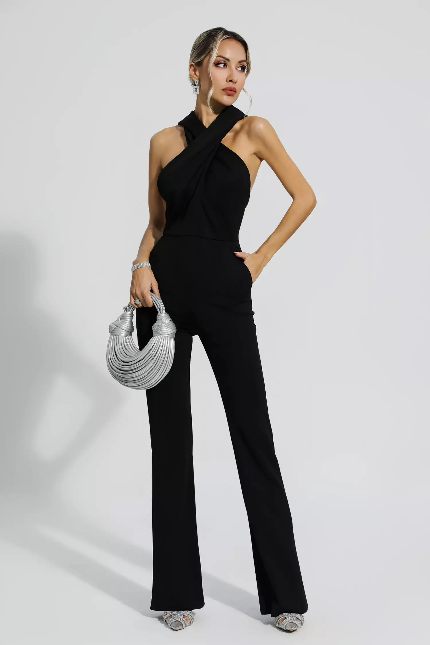 Romina Black Hooded Jumpsuit-CATCHALL