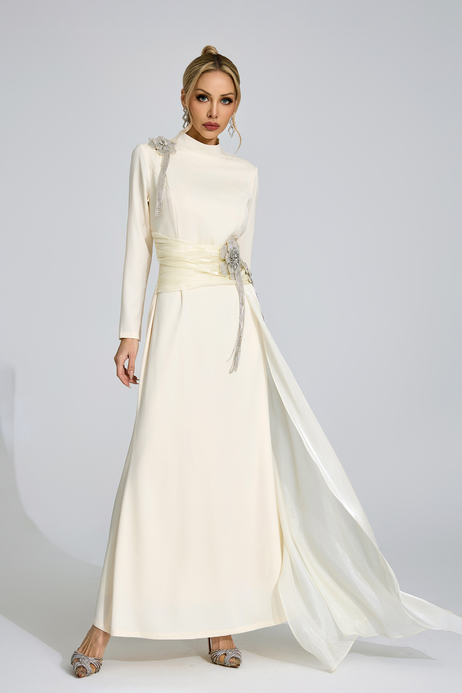 Rosalind Ivory Tassel Maxi Dress