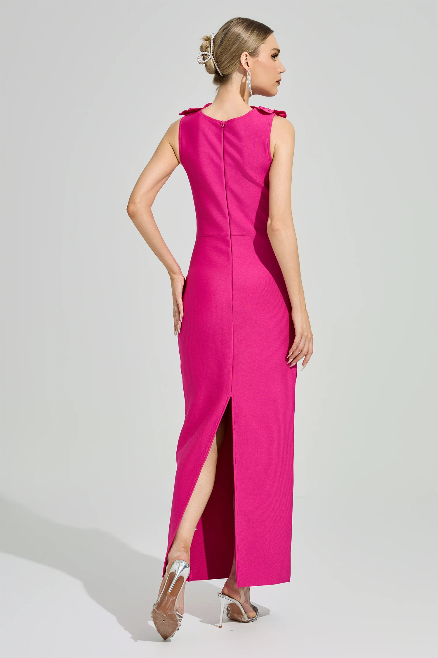Rothko Pink Floral Formal Dress