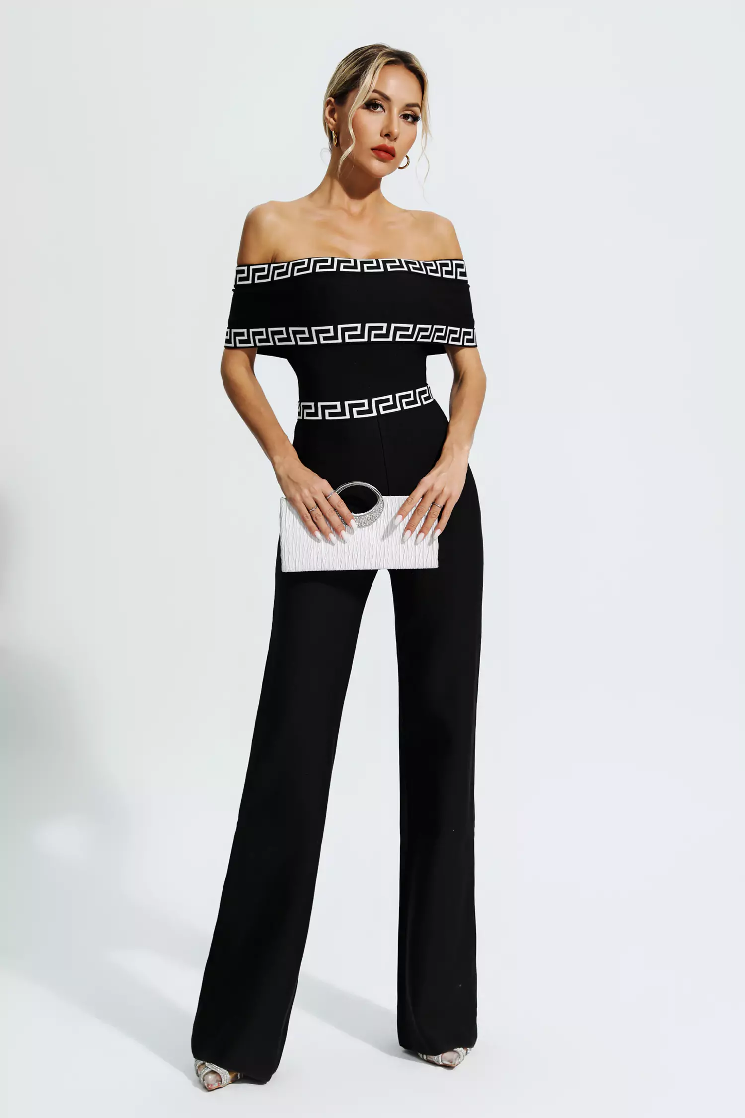 Ryleigh Black Printed Bandage Jumpsuit-CATCHALL