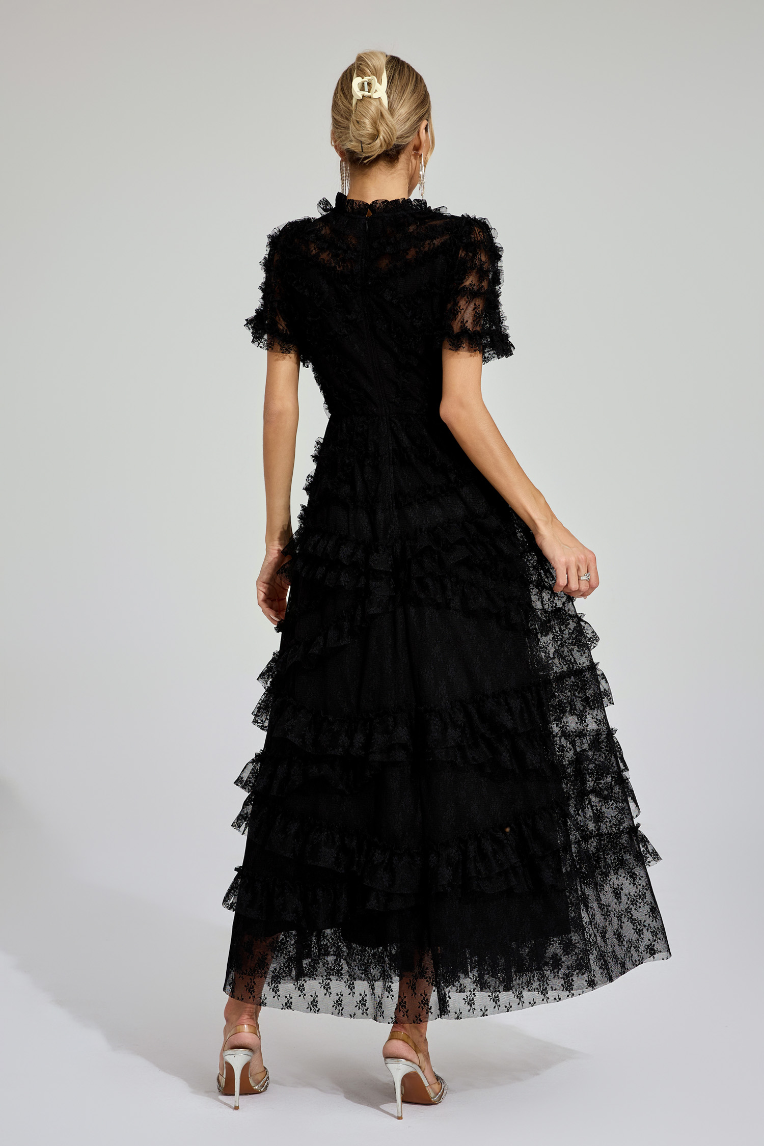 Saroyan Black Floral Midi Dress