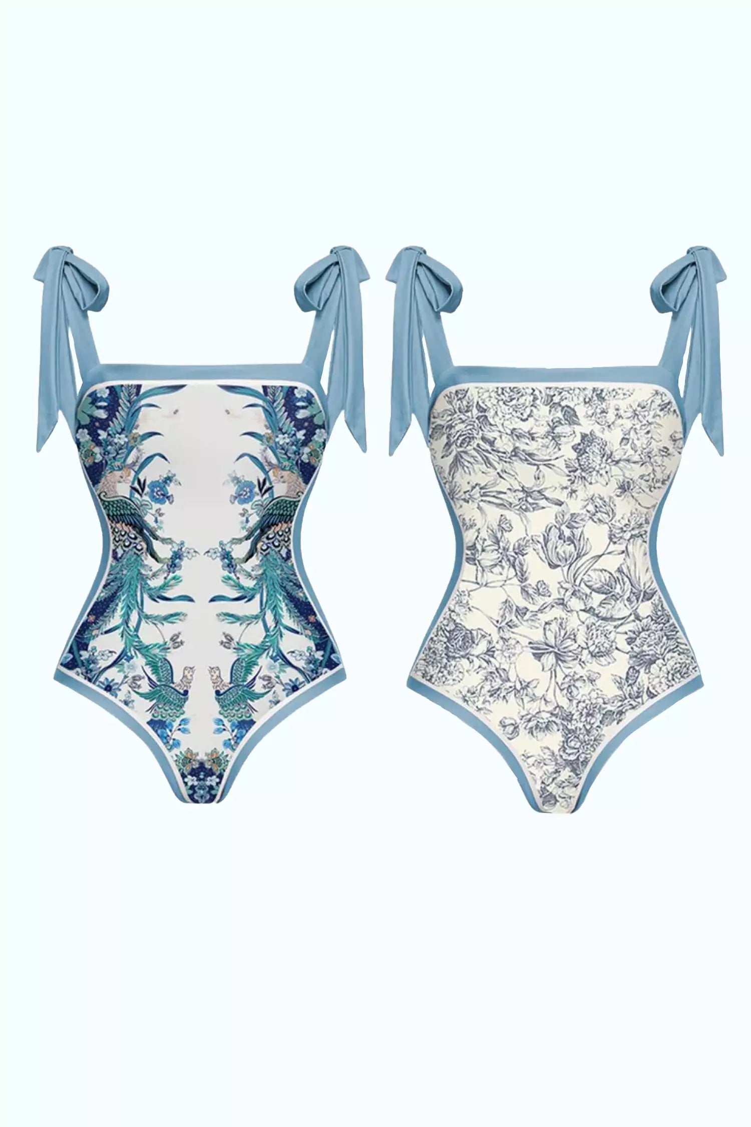 Selah Blue Printed Swimwear-CATCHALL