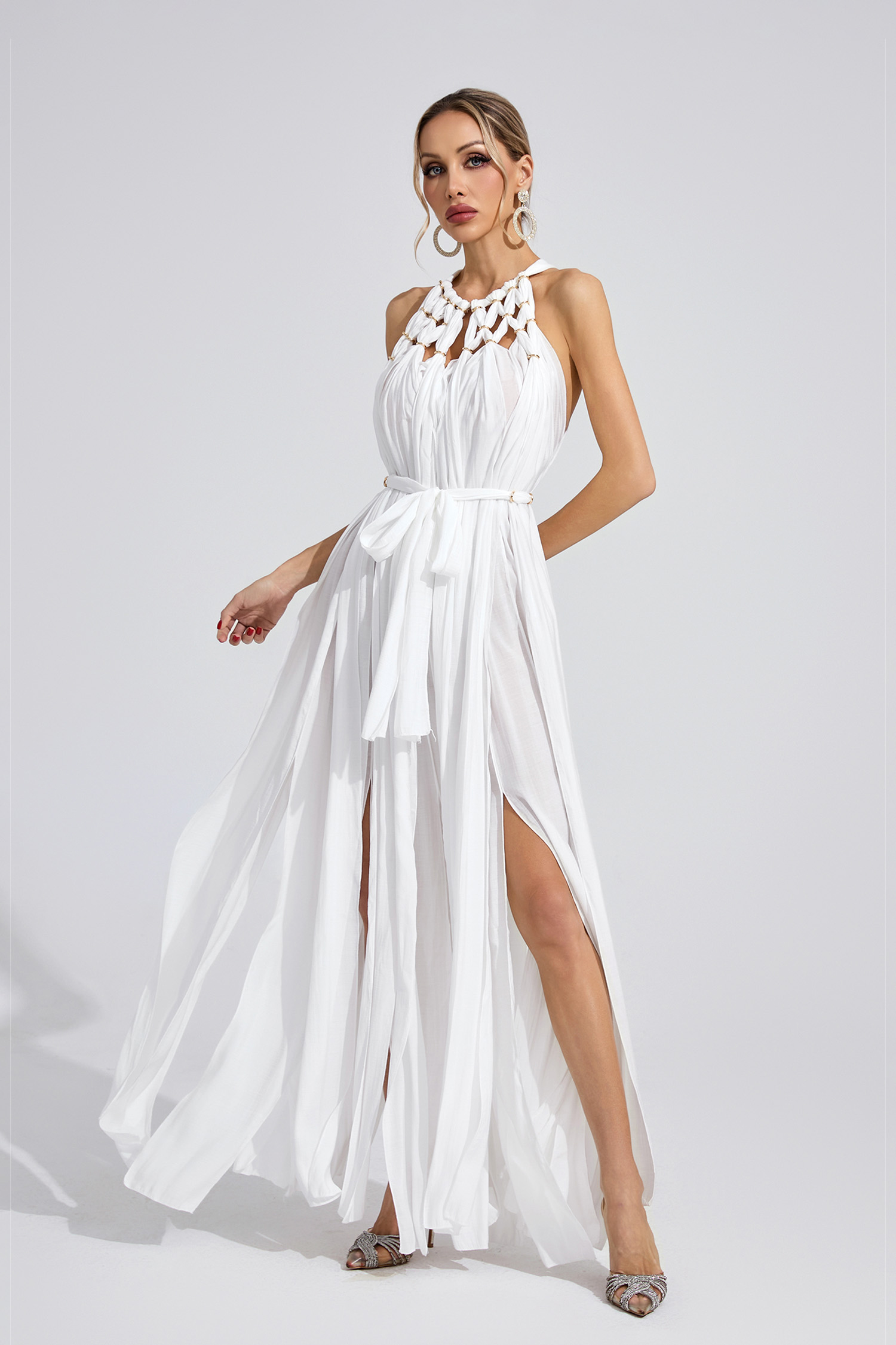Seraphine White Tie Maxi Dress