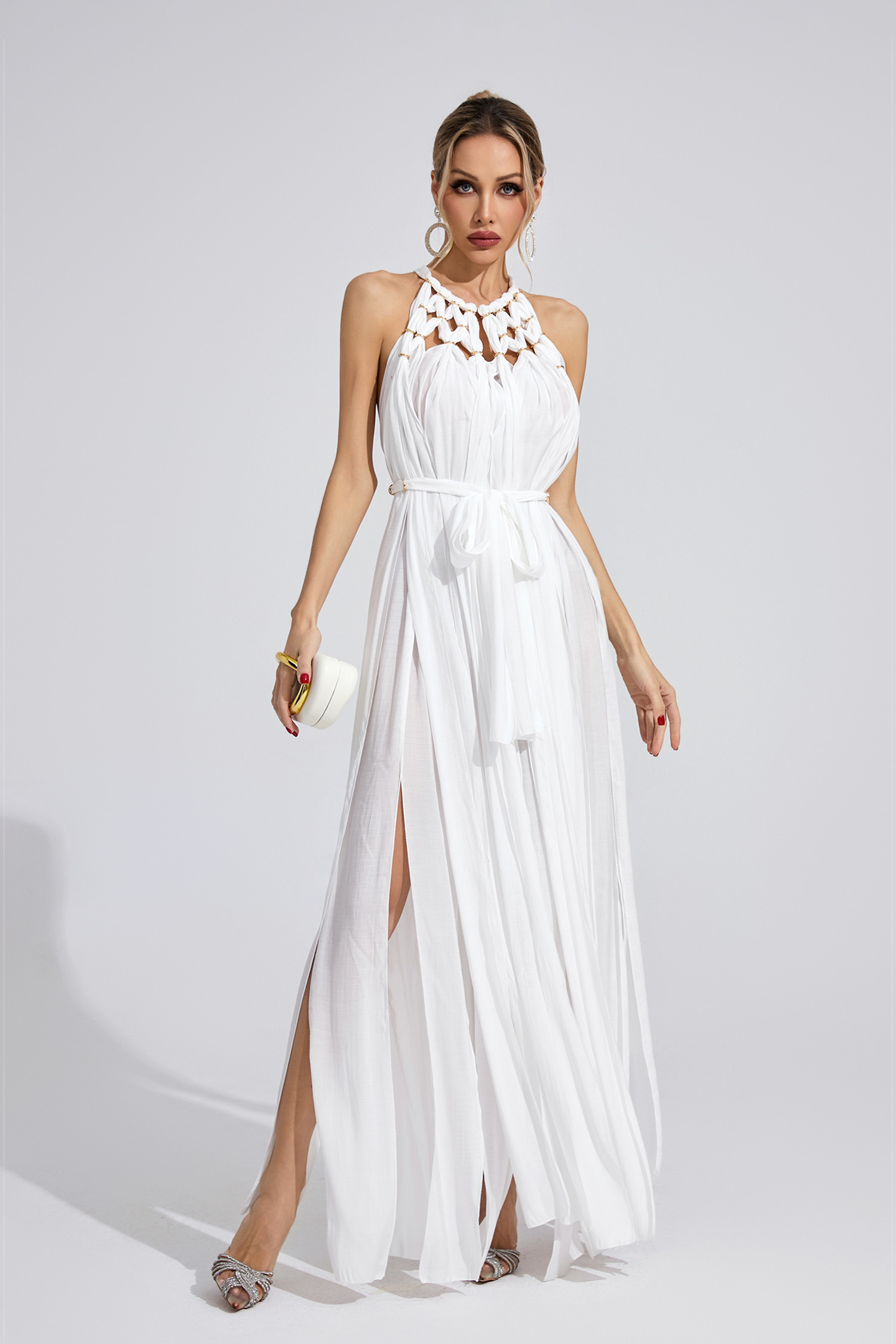 Seraphine White Tie Maxi Dress