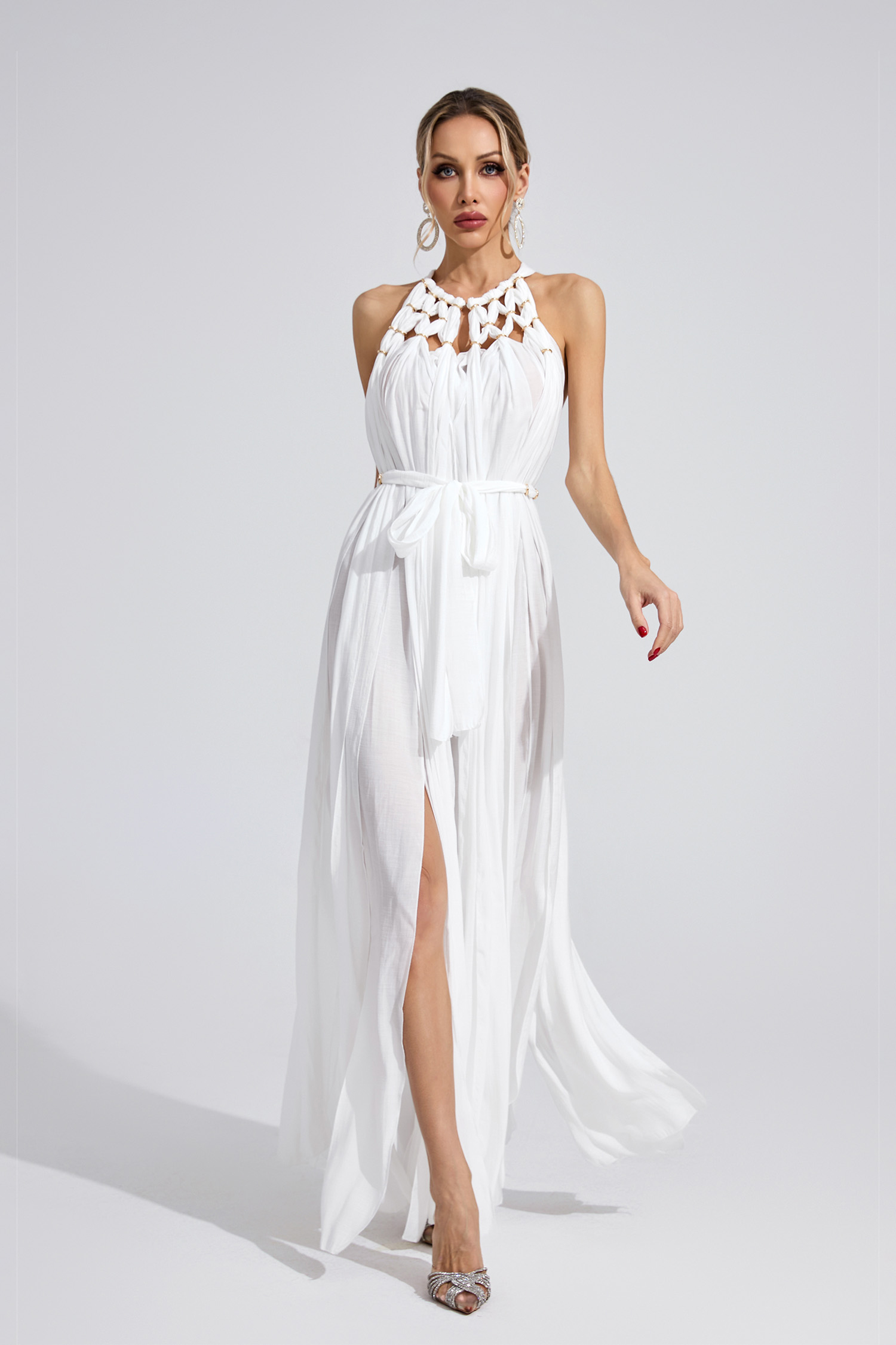 Seraphine White Tie Maxi Dress