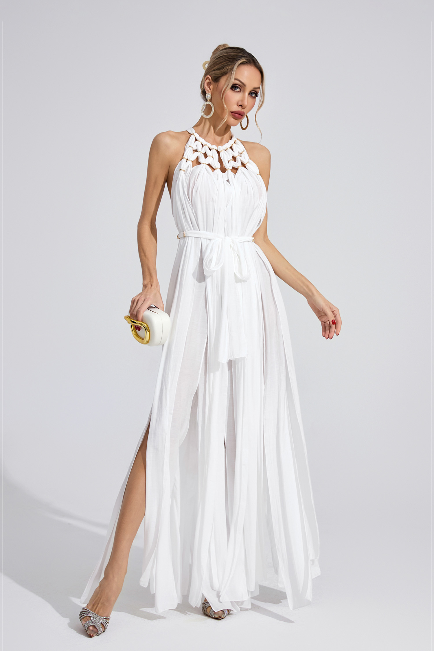 Seraphine White Tie Maxi Dress