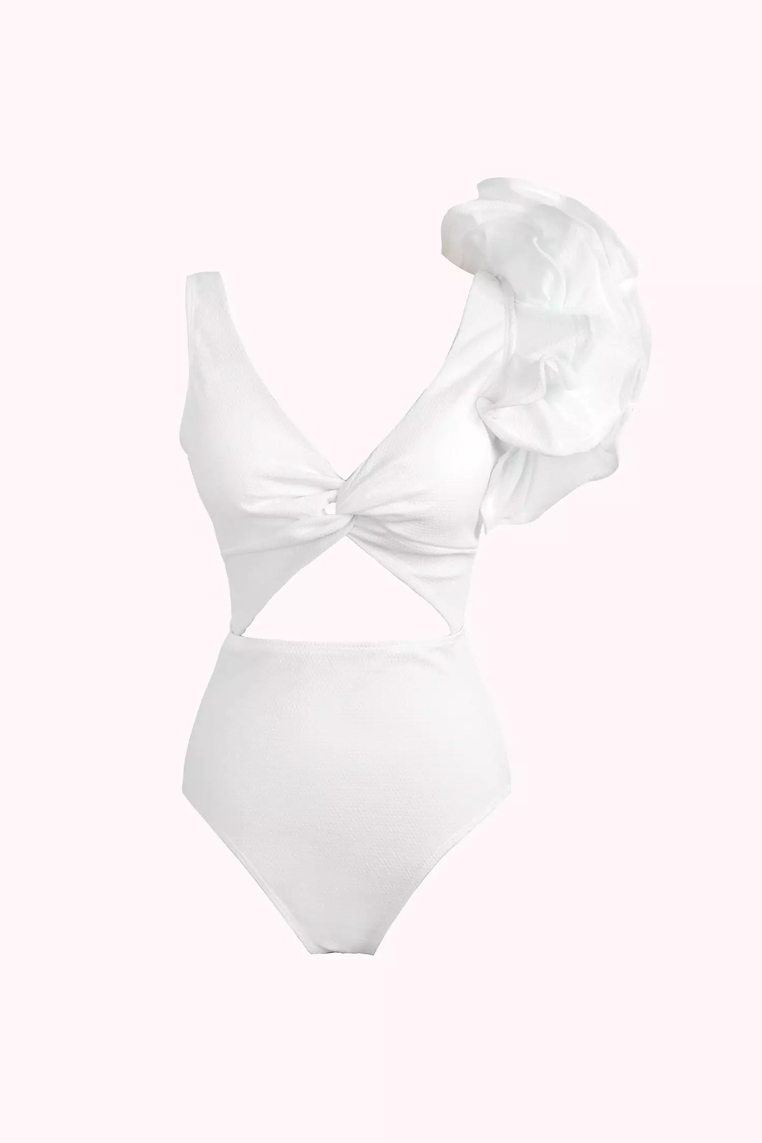Serena White Ruffle Beach Bikini-CATCHALL