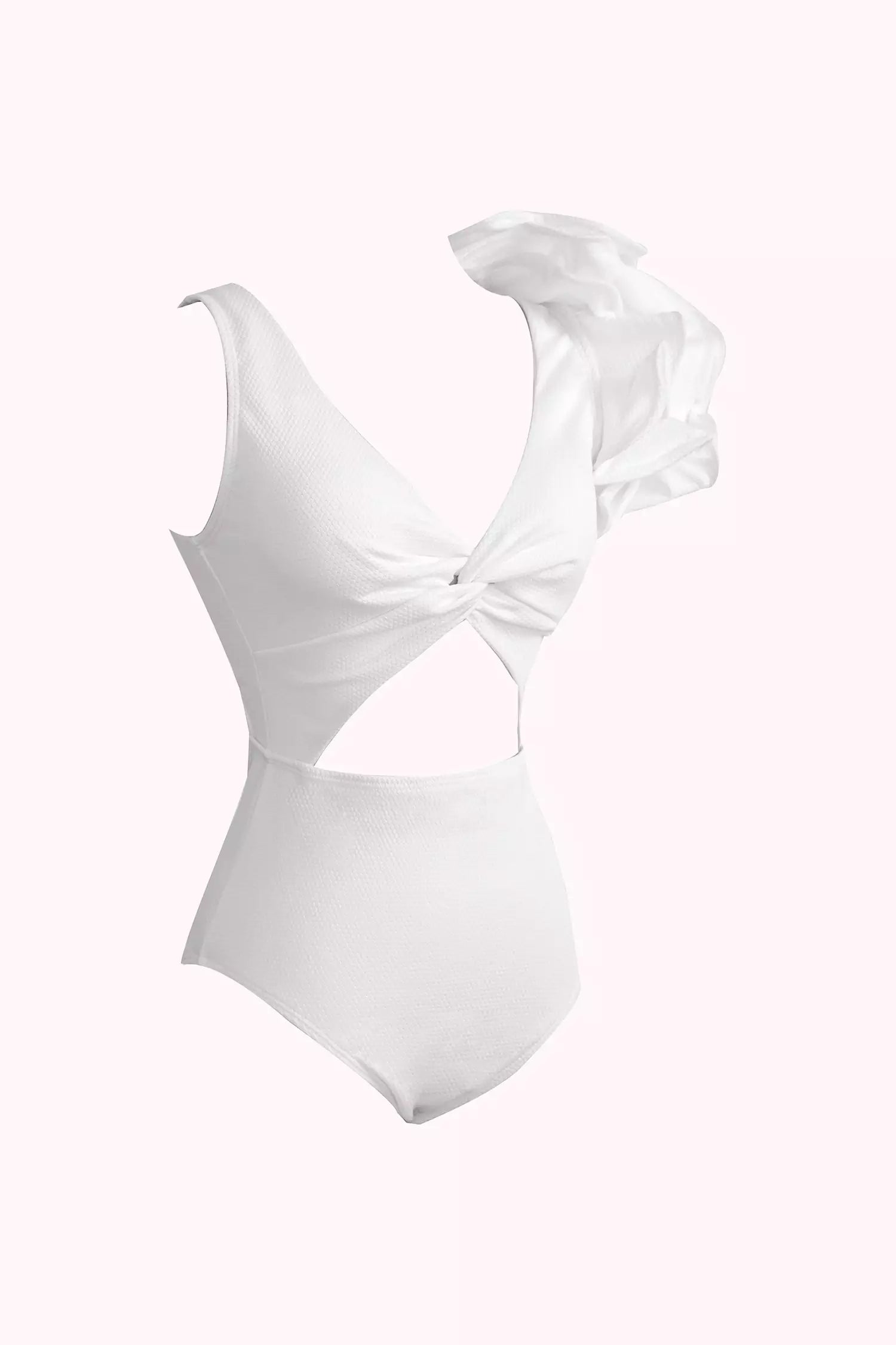Serena White Ruffle Beach Bikini-CATCHALL
