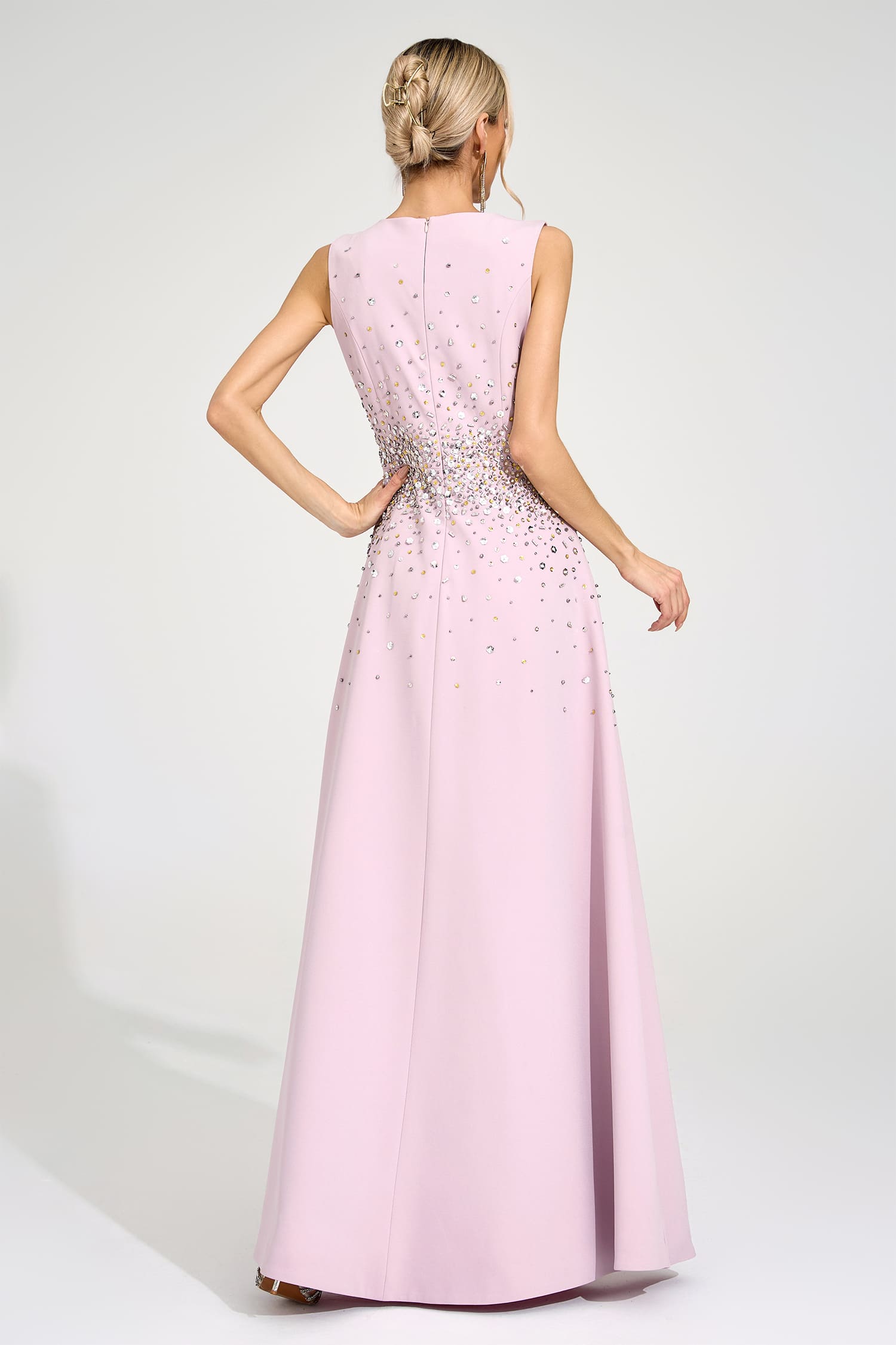 Shakespeare Light Pink Diamond Maxi Dress