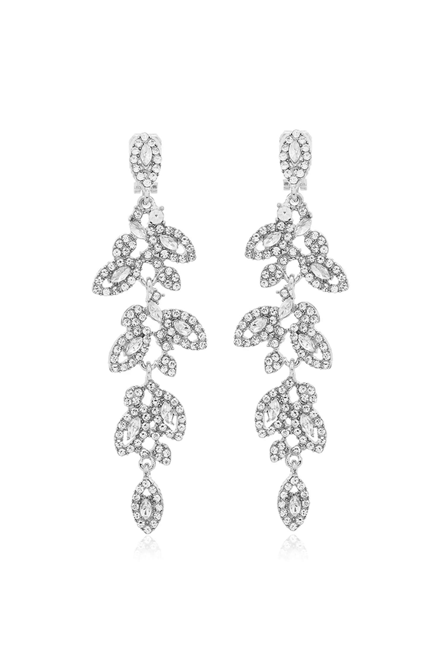 Sherry Silver Leaf Earrings-CATCHALL
