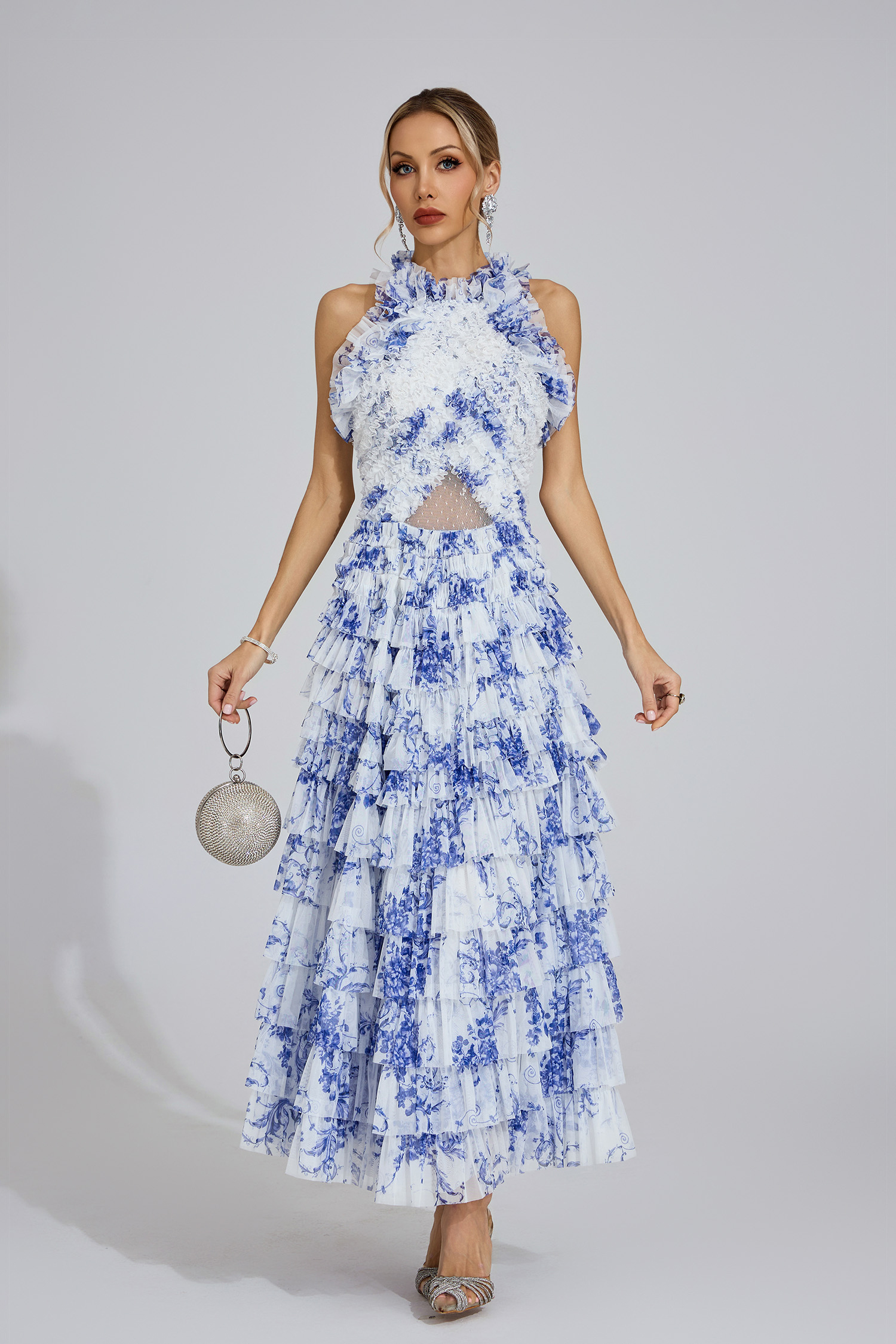 Siofra Blue Willow Maxi Dress