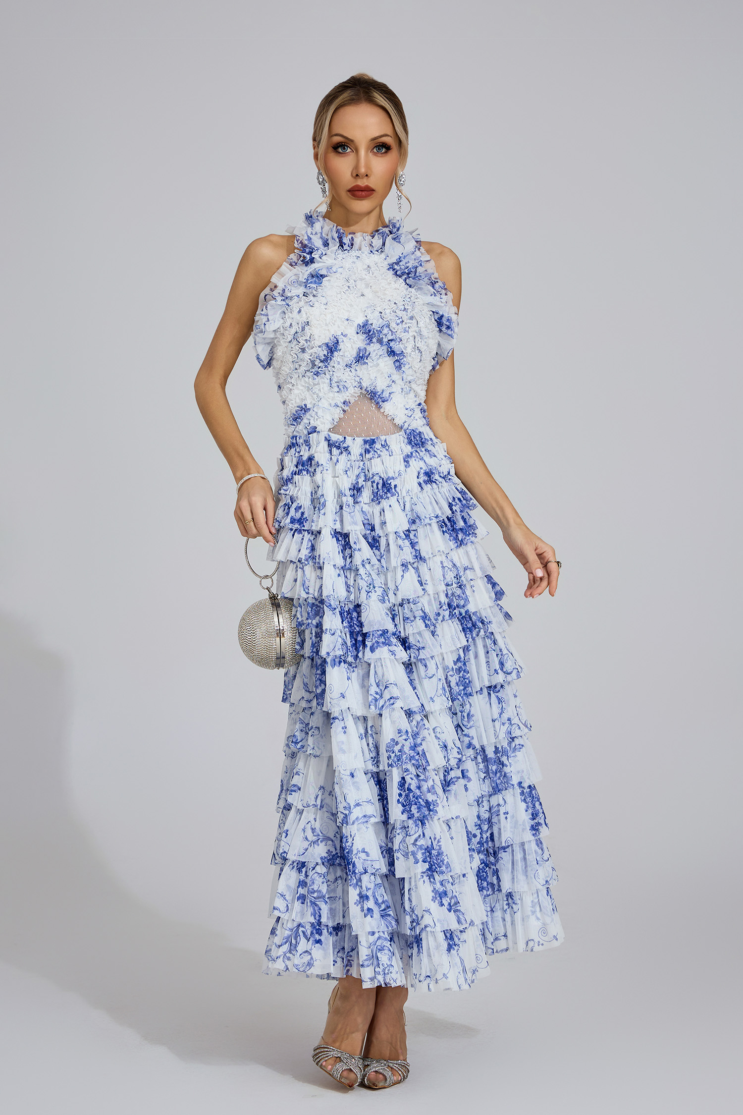Siofra Blue Willow Maxi Dress